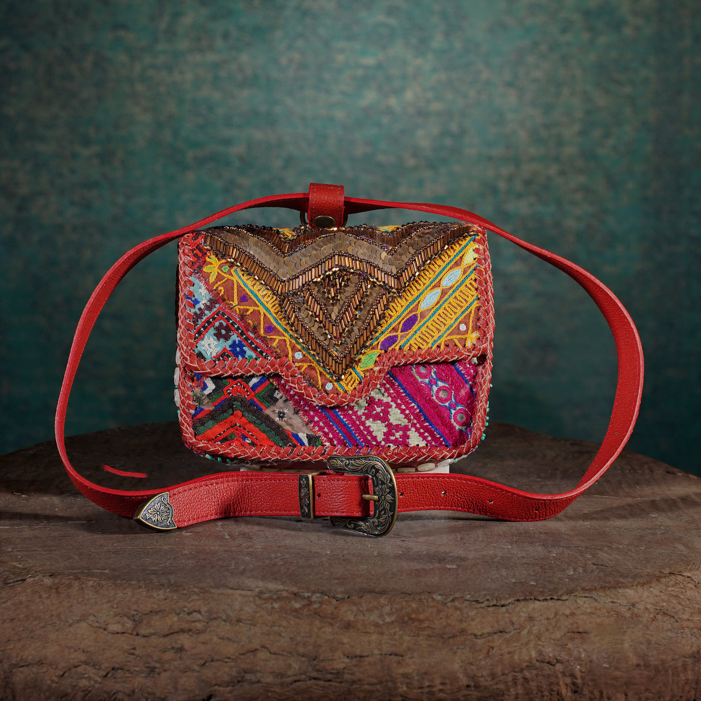 Burgundy Diya Belt Bag 005