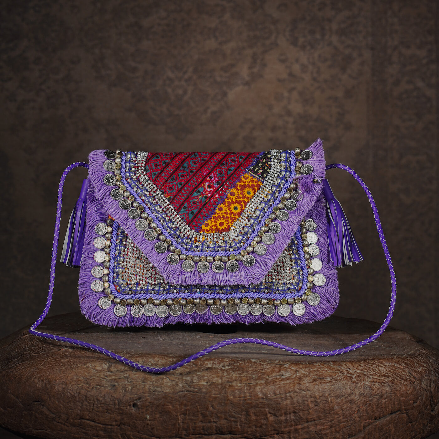 Purple Banjara Clutch 003