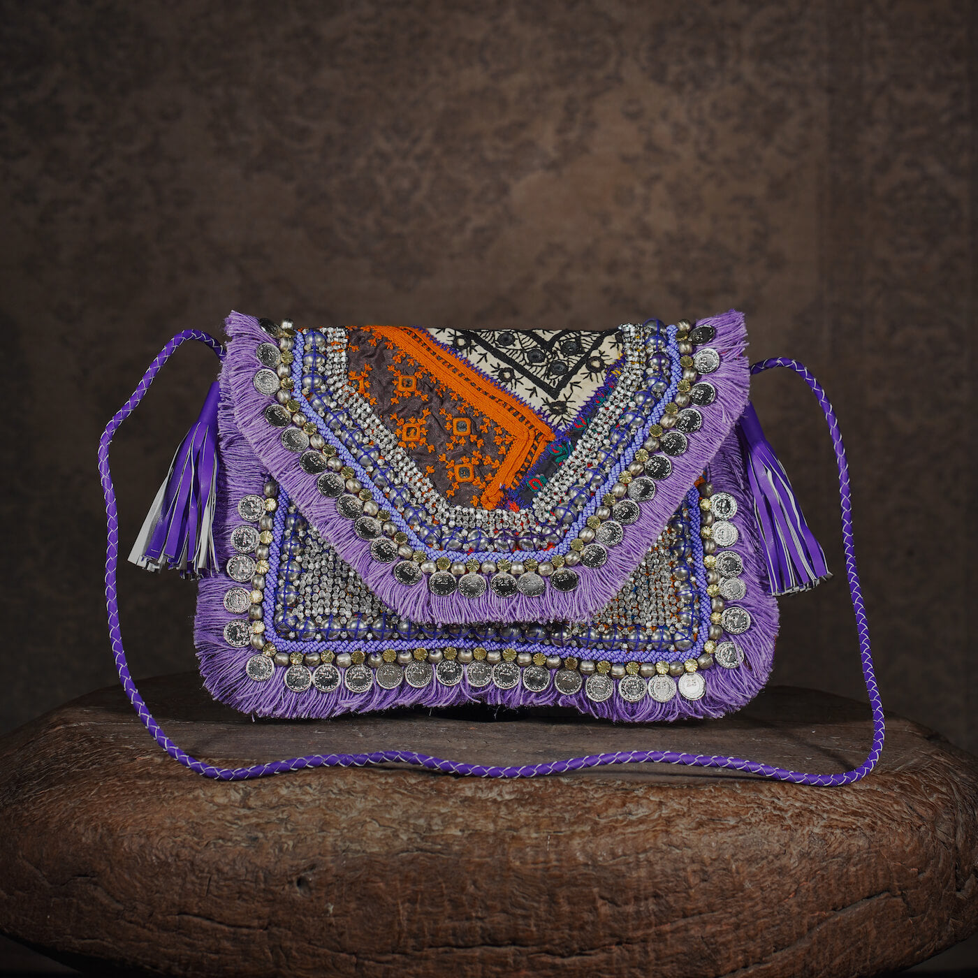 Purple Banjara Clutch 004