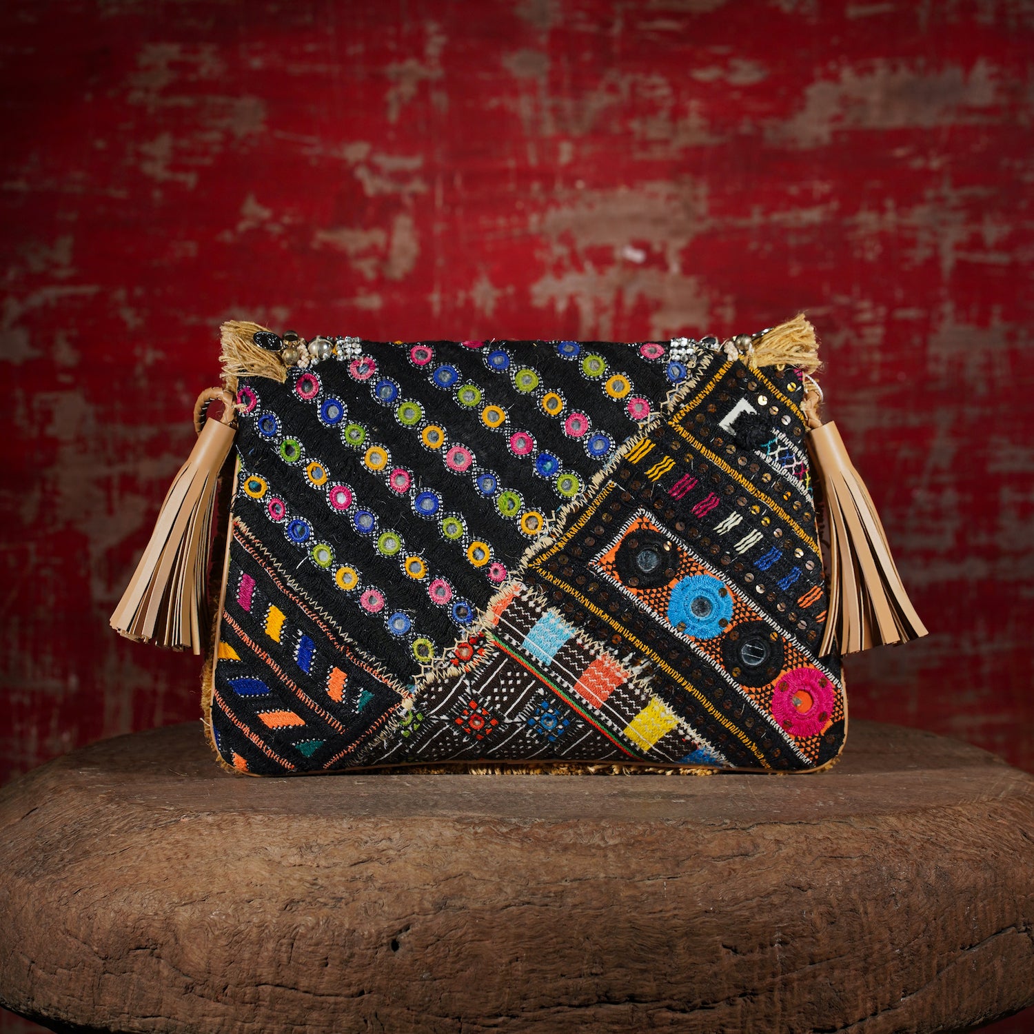 Beige Banjara Clutch 001