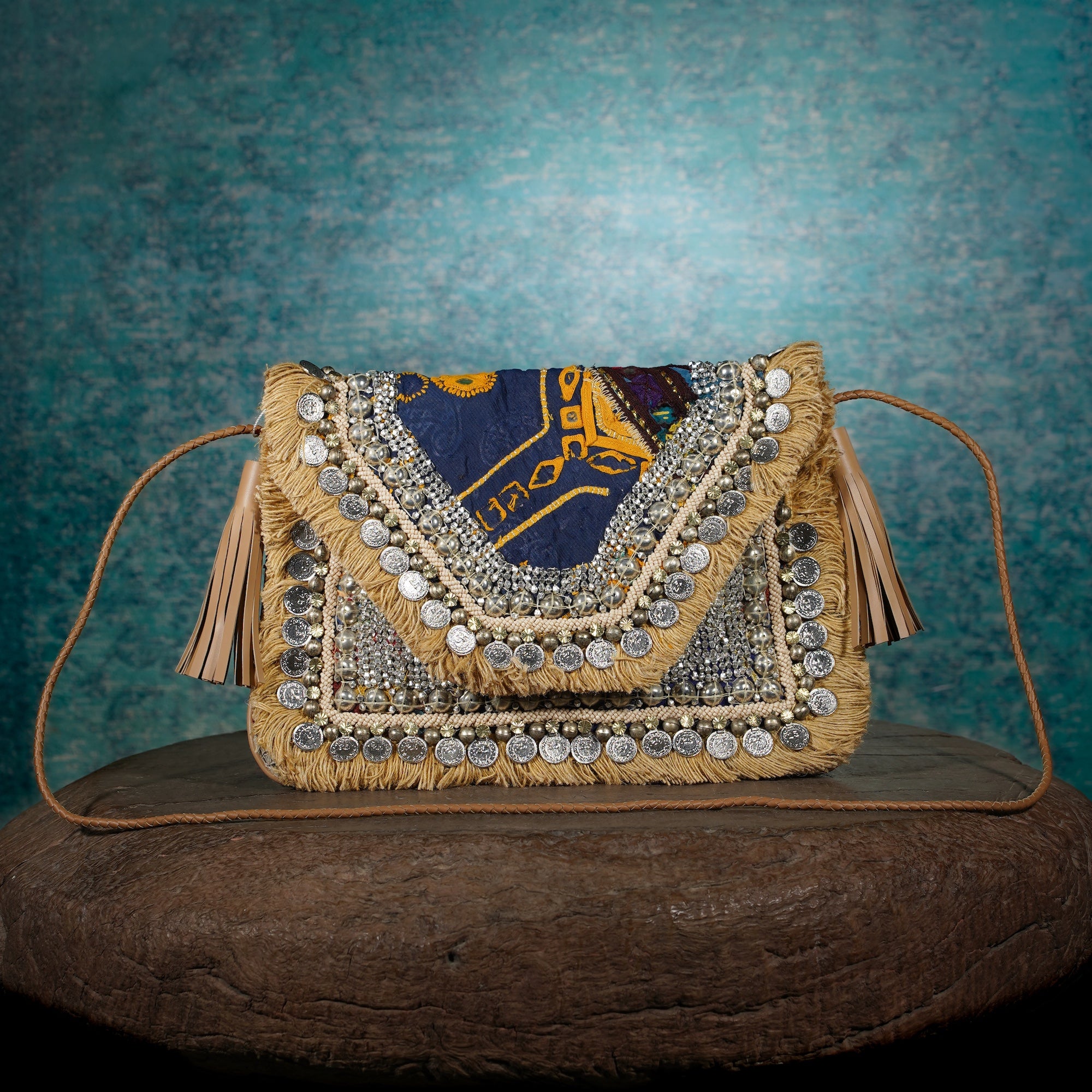 Beige Banjara Clutch 018