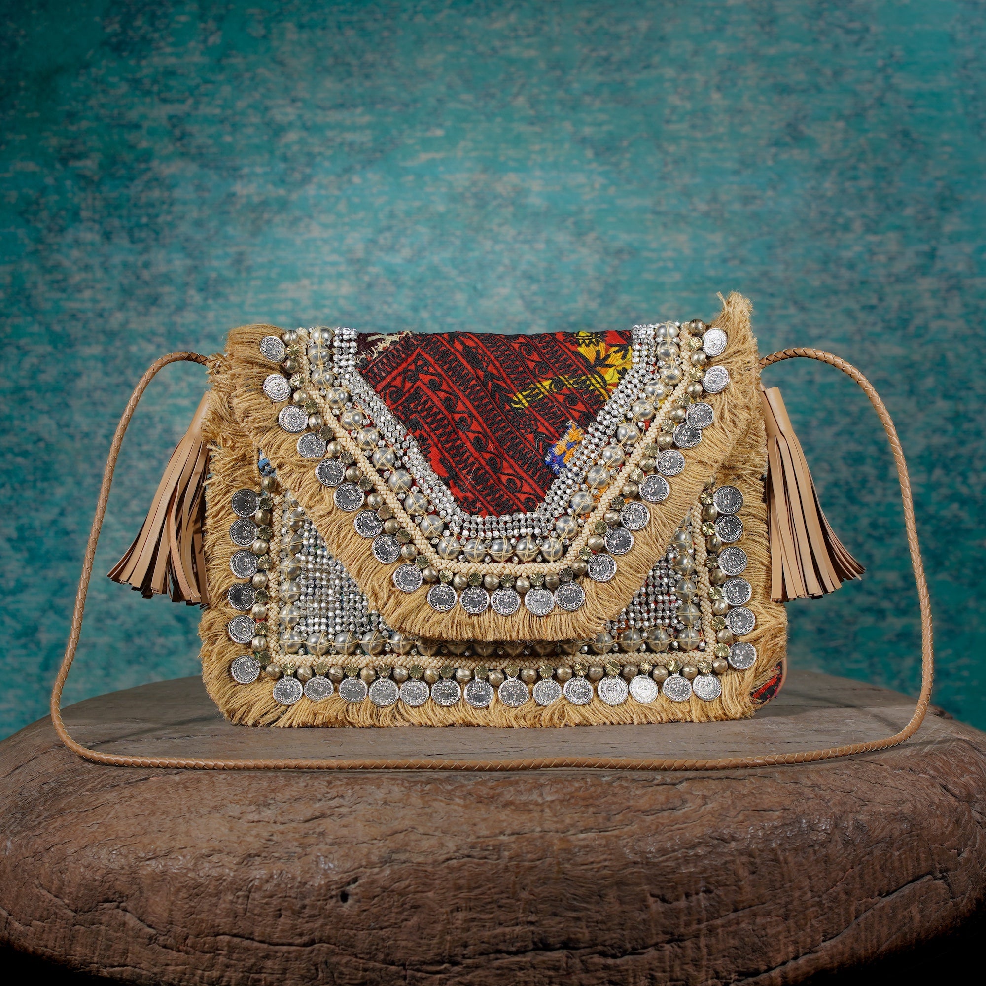 Beige Banjara Clutch 020