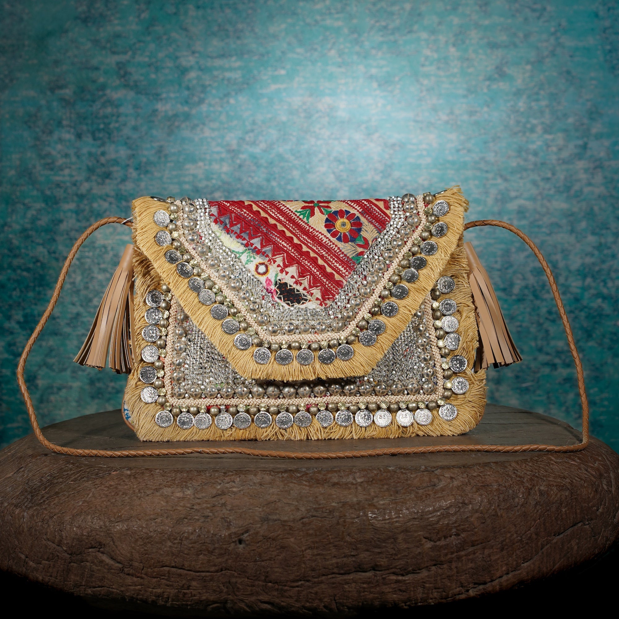 Beige Banjara Clutch 025
