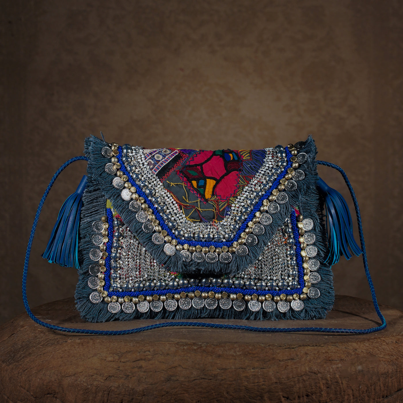 Blue Banjara Clutch 003