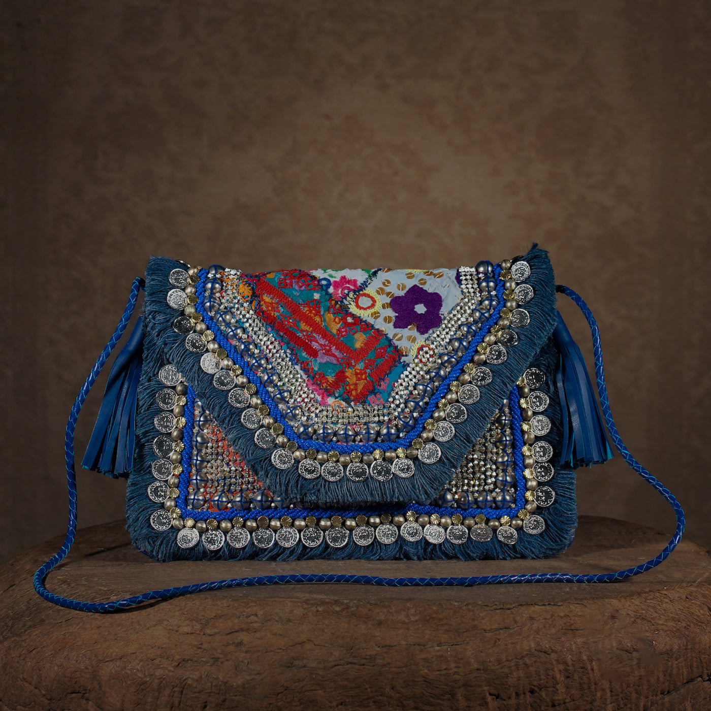 Blue Banjara Clutch 004