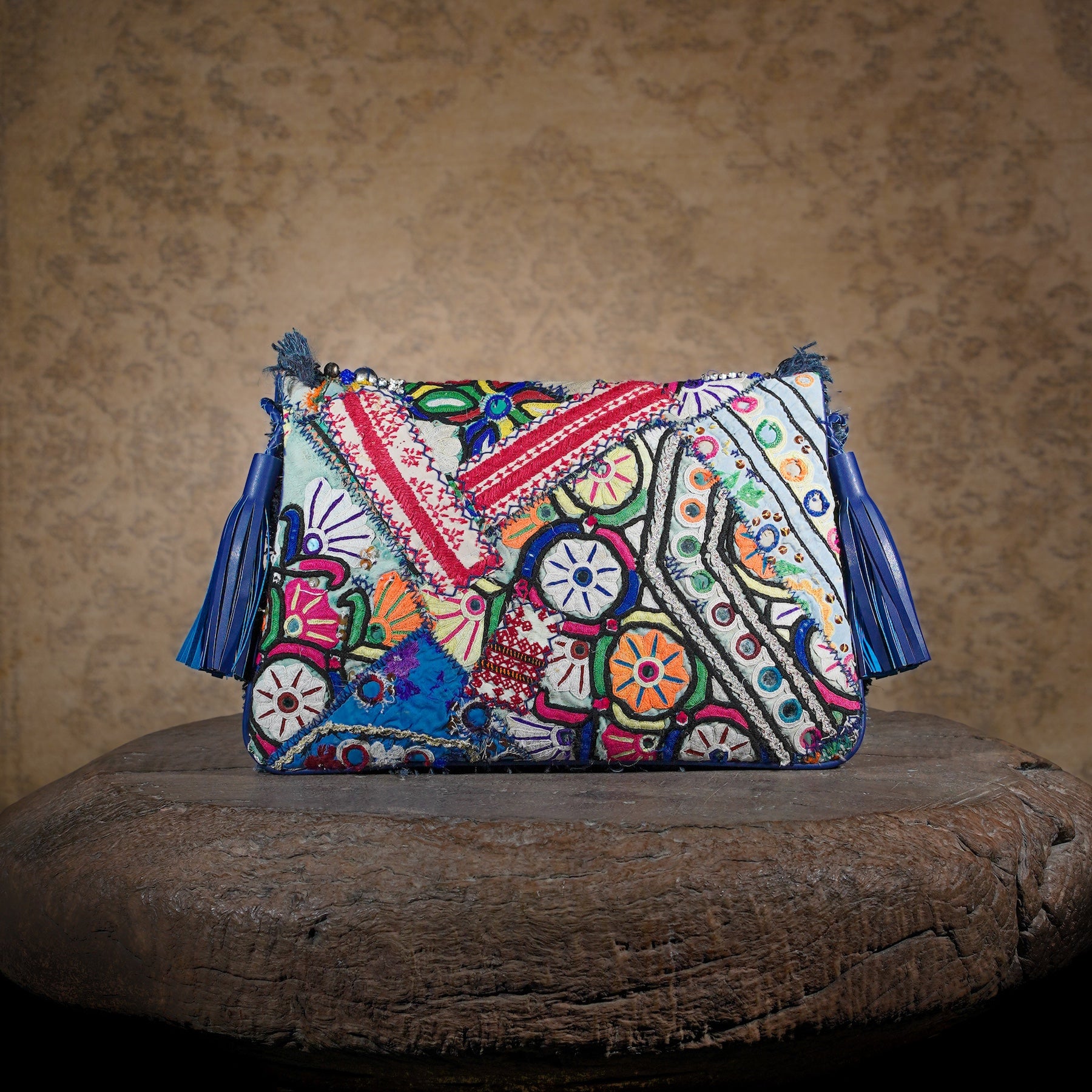 Blue Banjara Clutch 011