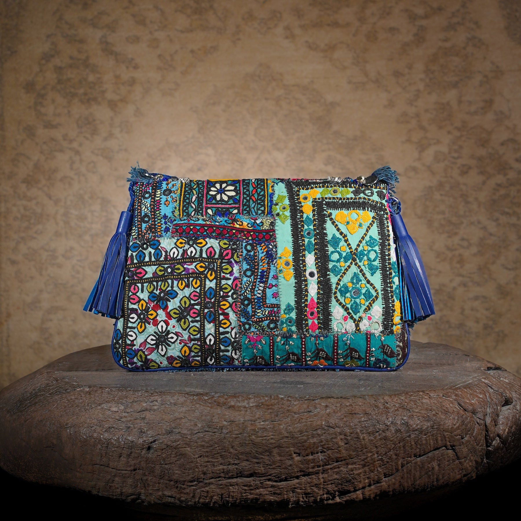 Blue Banjara Clutch 012