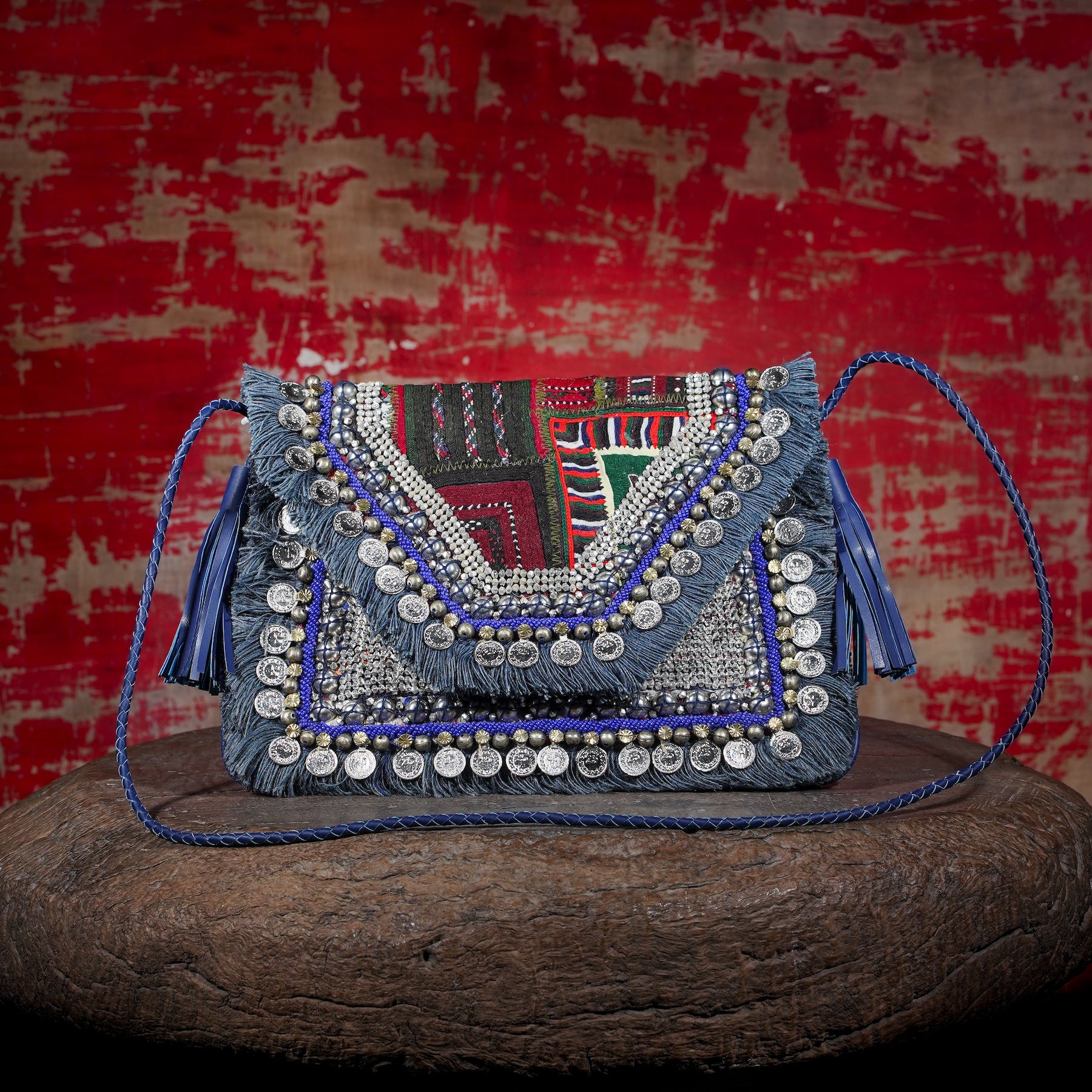 Blue Banjara Clutch 017