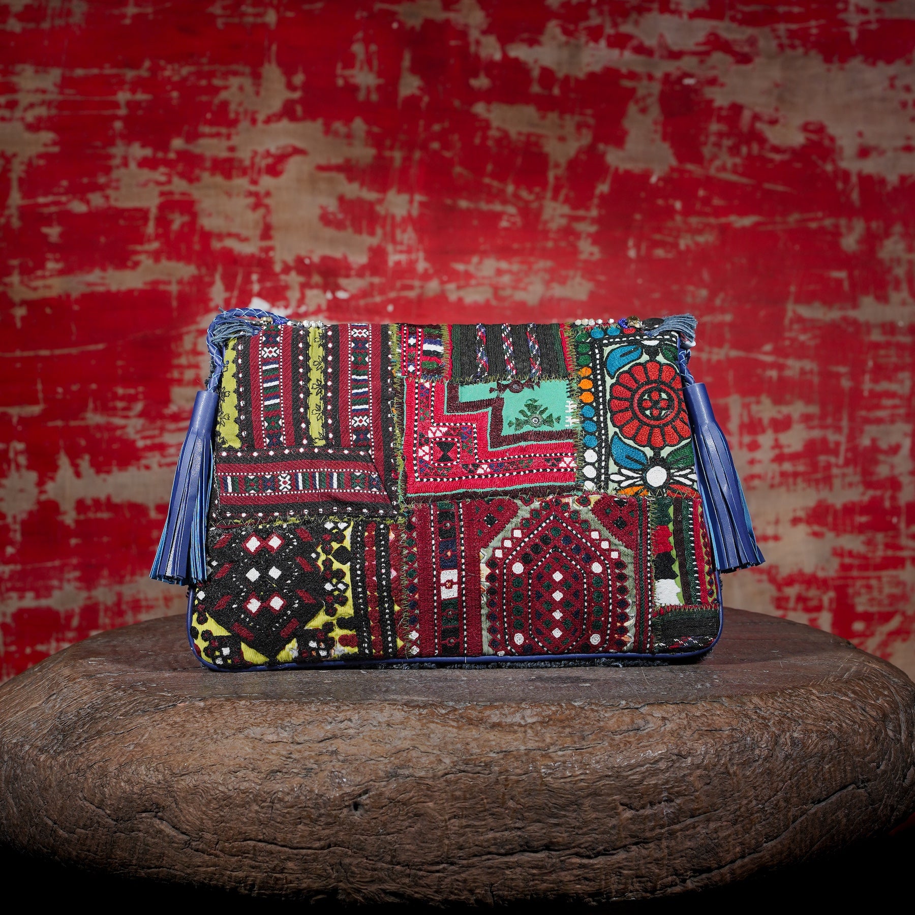 Blue Banjara Clutch 017