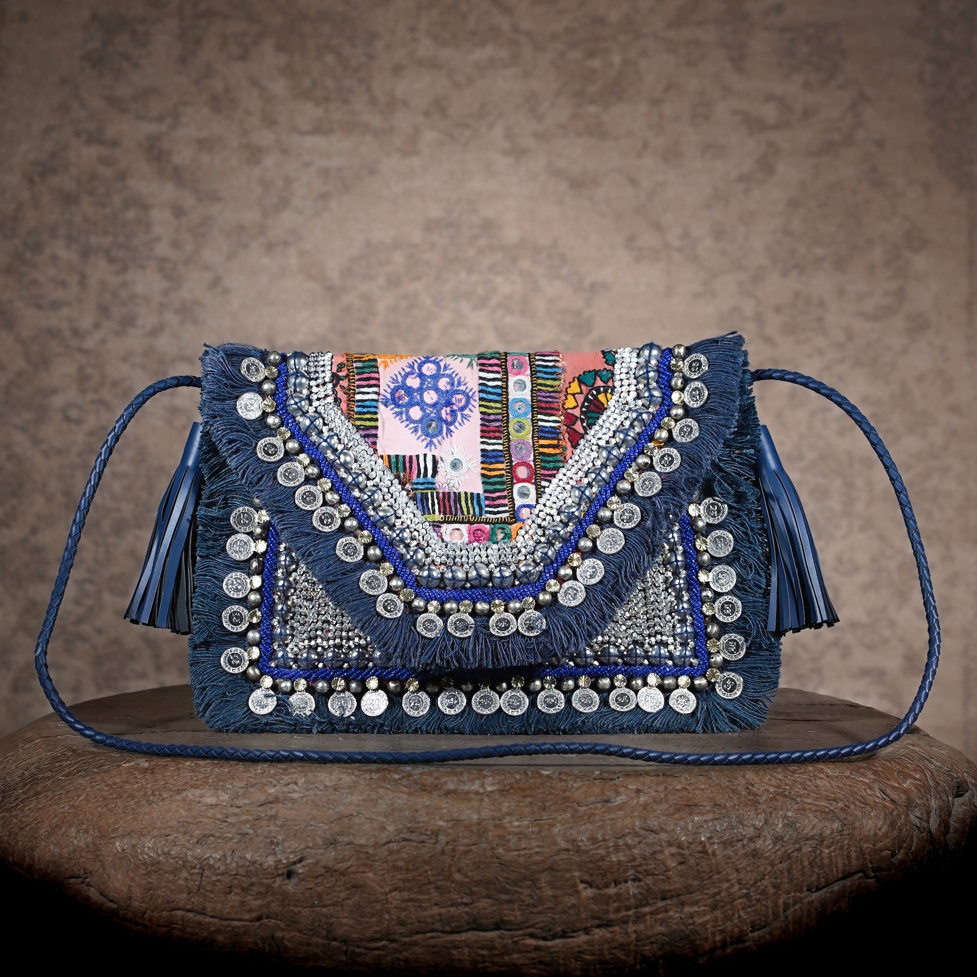 Blue Banjara Clutch 019