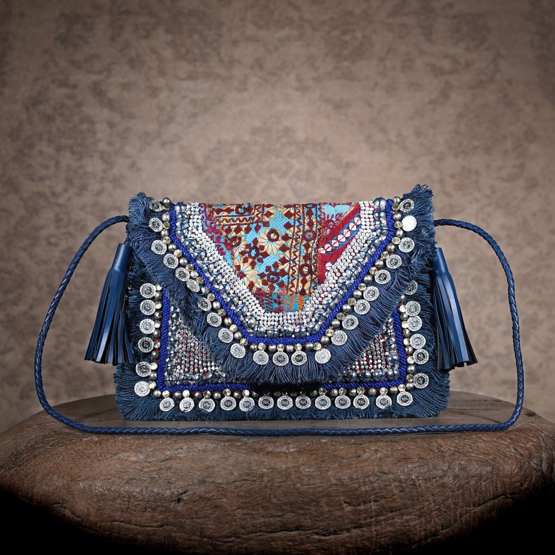 Blue Banjara Clutch 021
