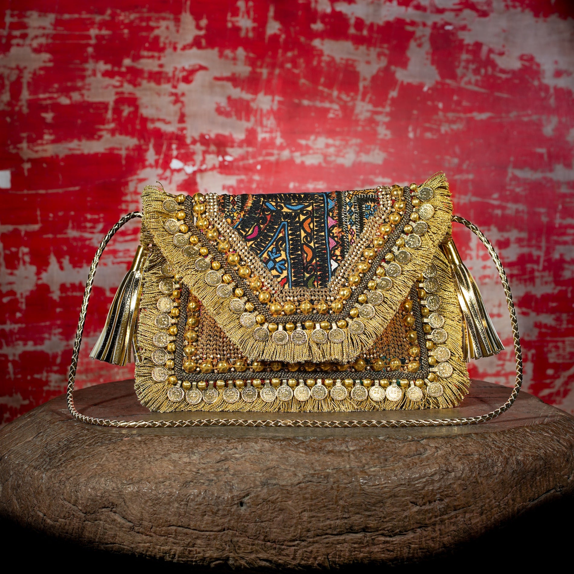 Gold Banjara Clutch 036