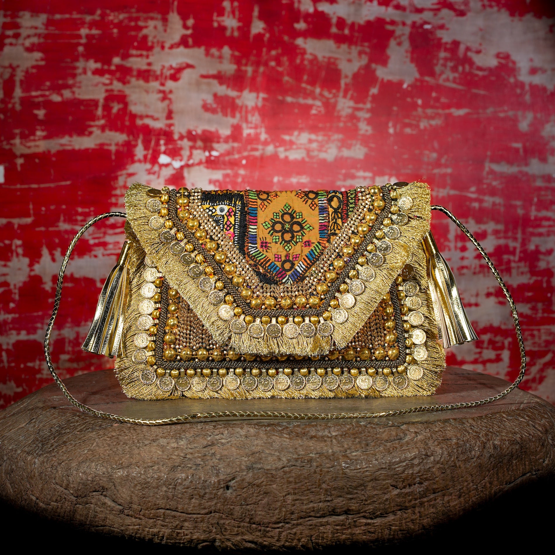 Gold Banjara Clutch 037