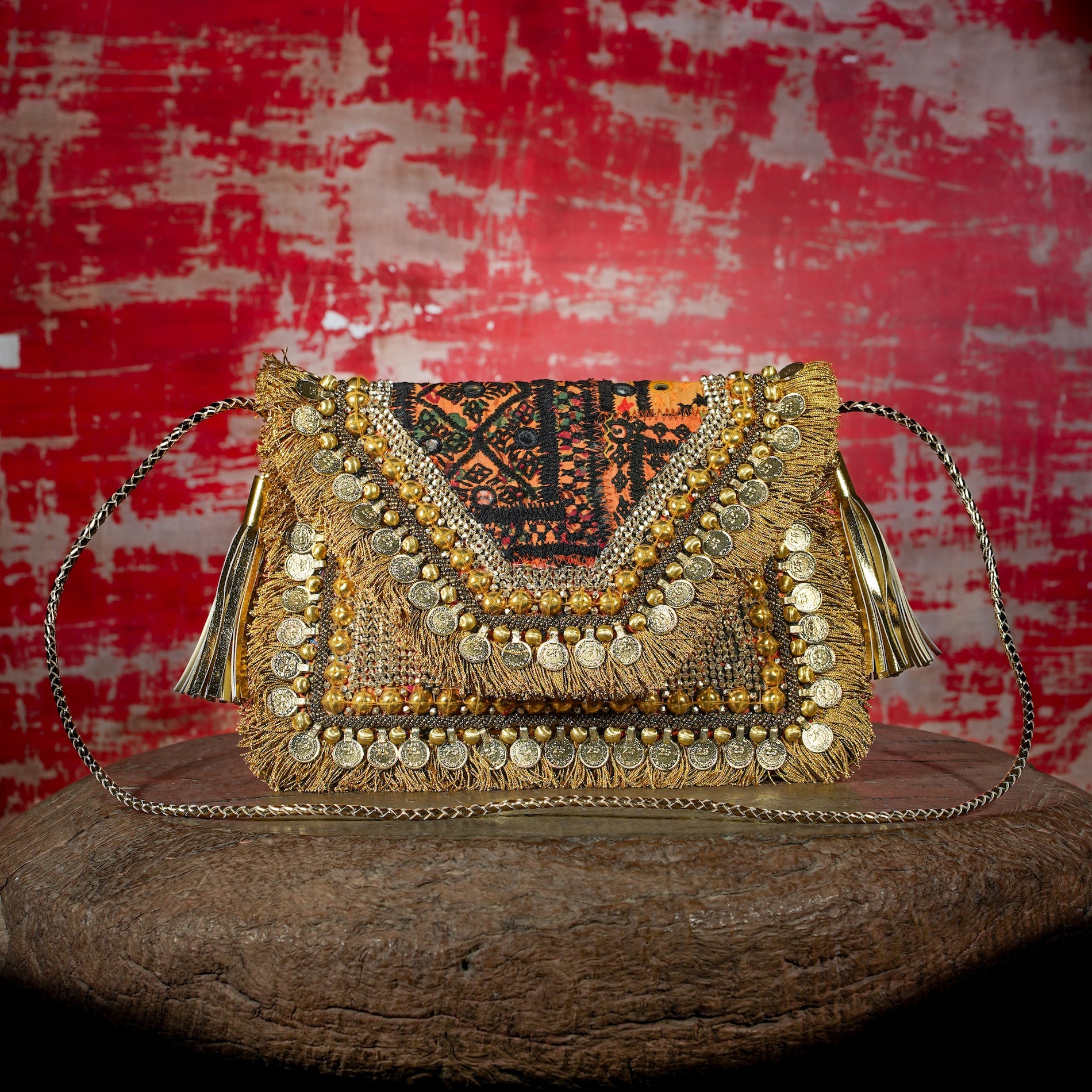 Gold Banjara Clutch 040