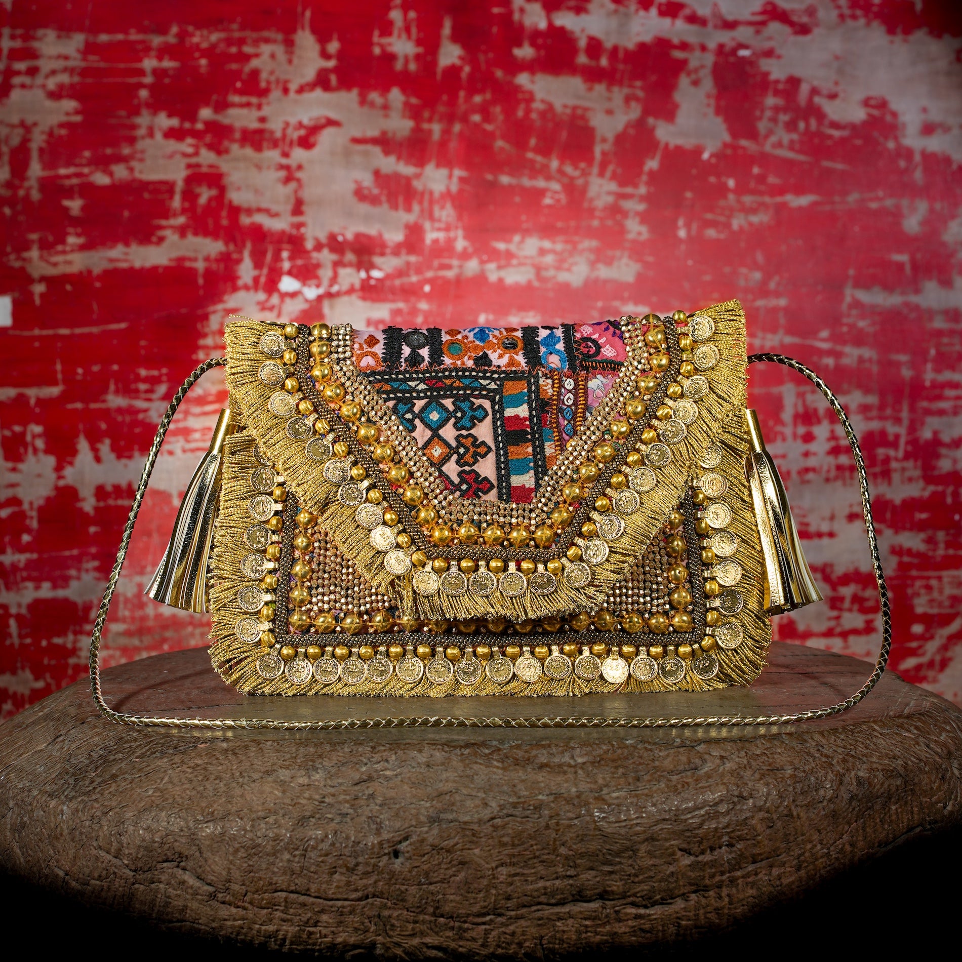 Gold Banjara Clutch 041
