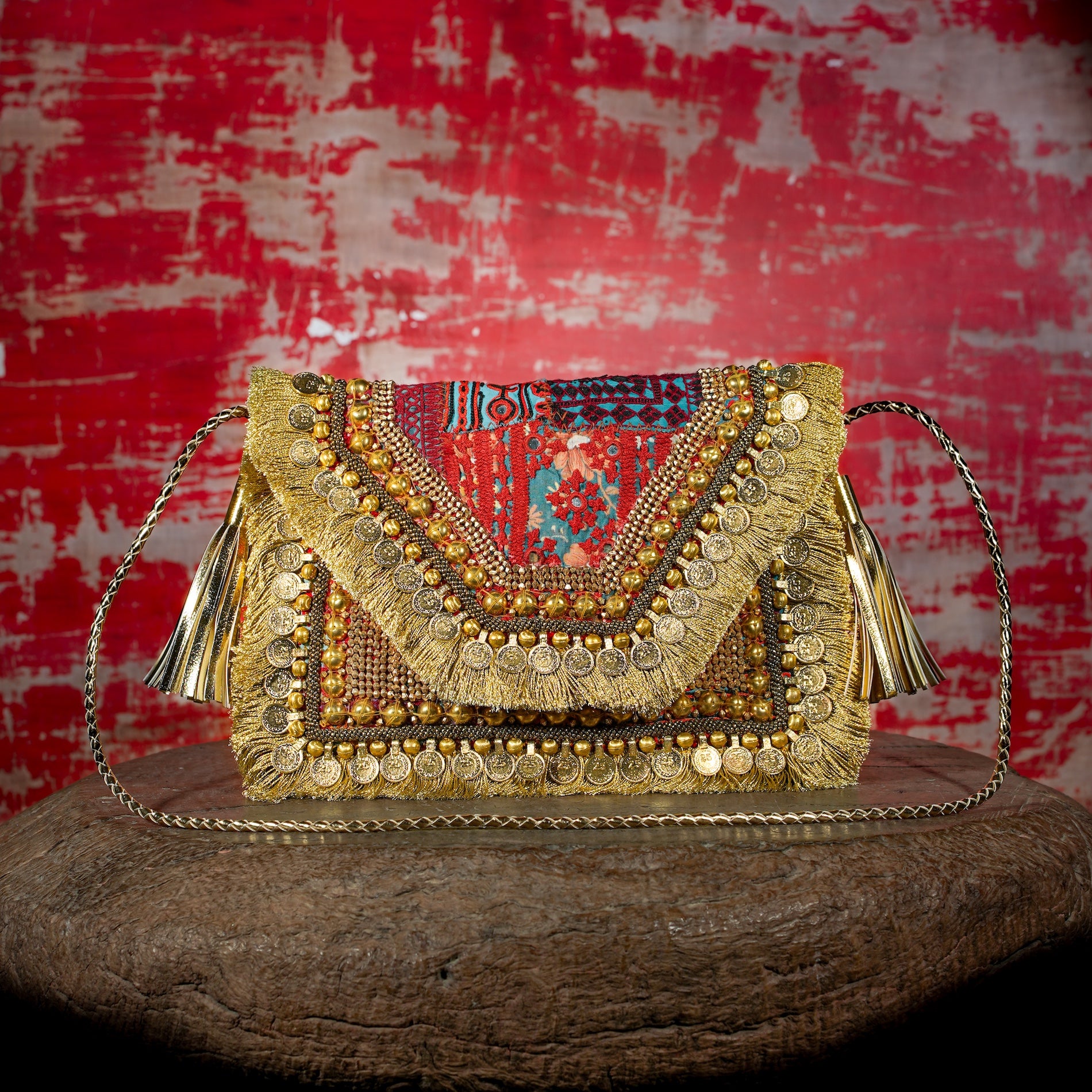 Gold Banjara Clutch 042