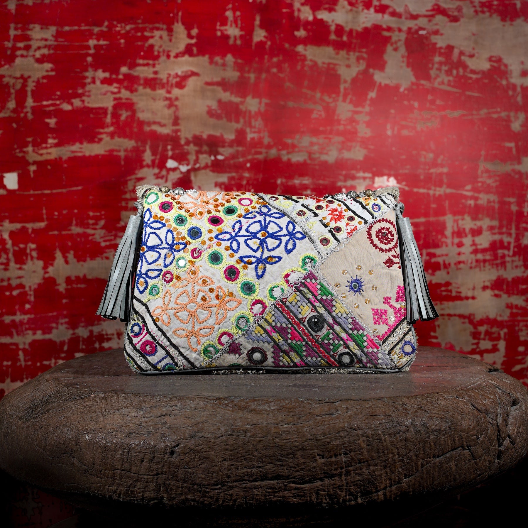 Light Grey Banjara Clutch 027