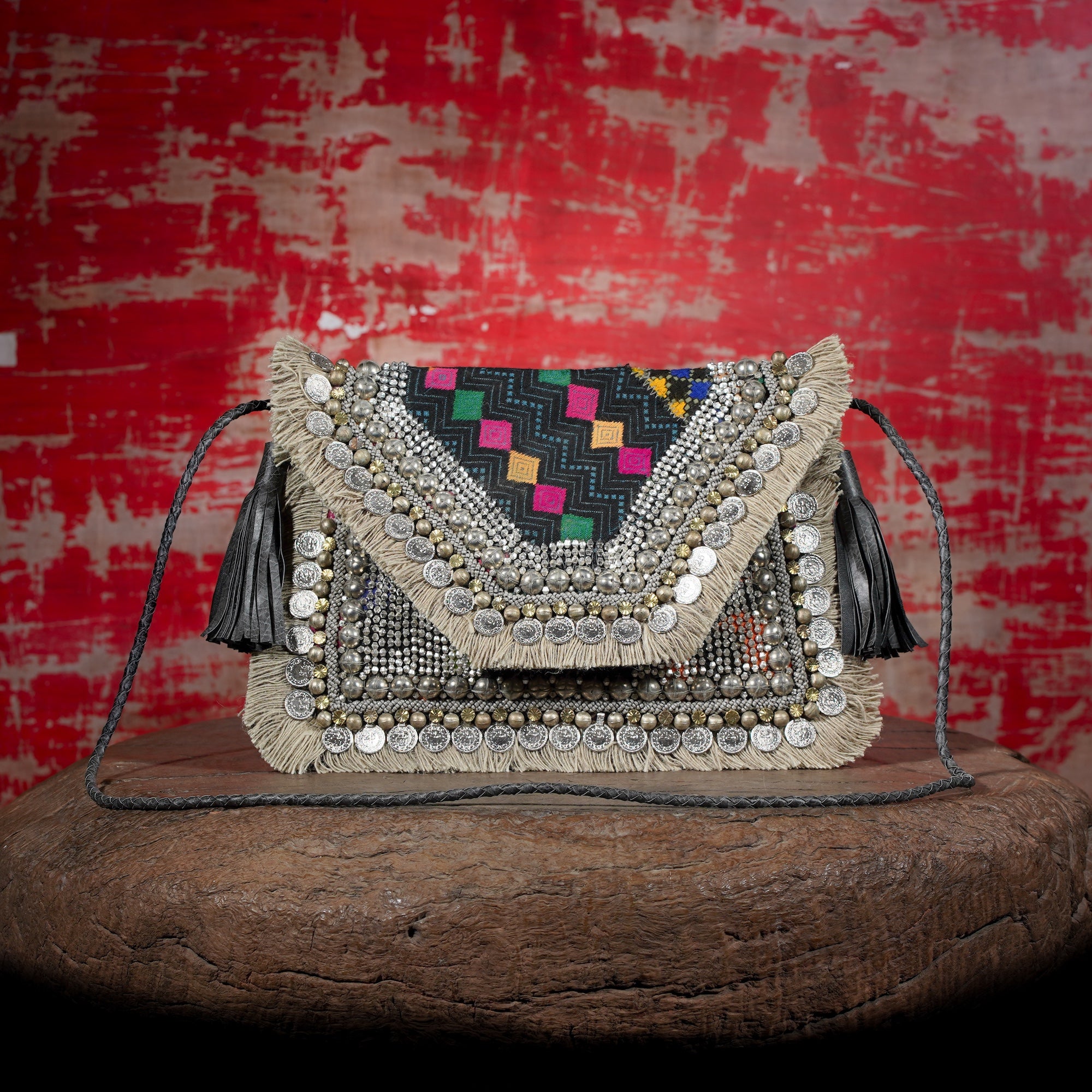 Light Grey Banjara Clutch 033