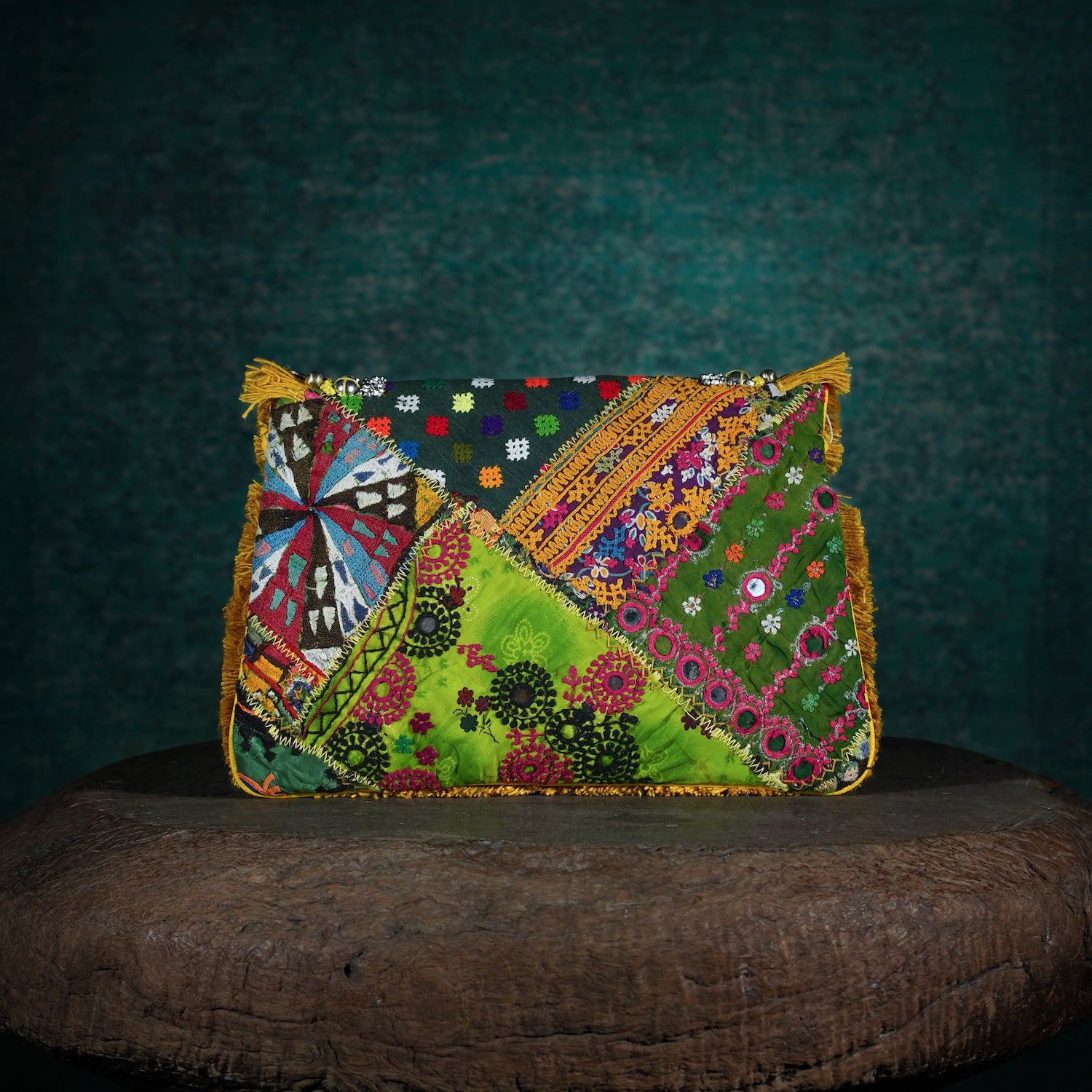 Mustard Banjara Clutch 006