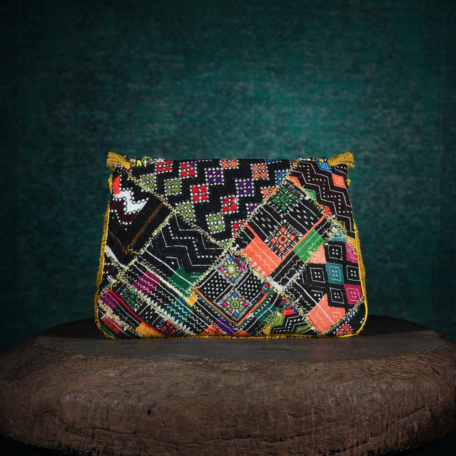 Mustard Banjara Clutch 008