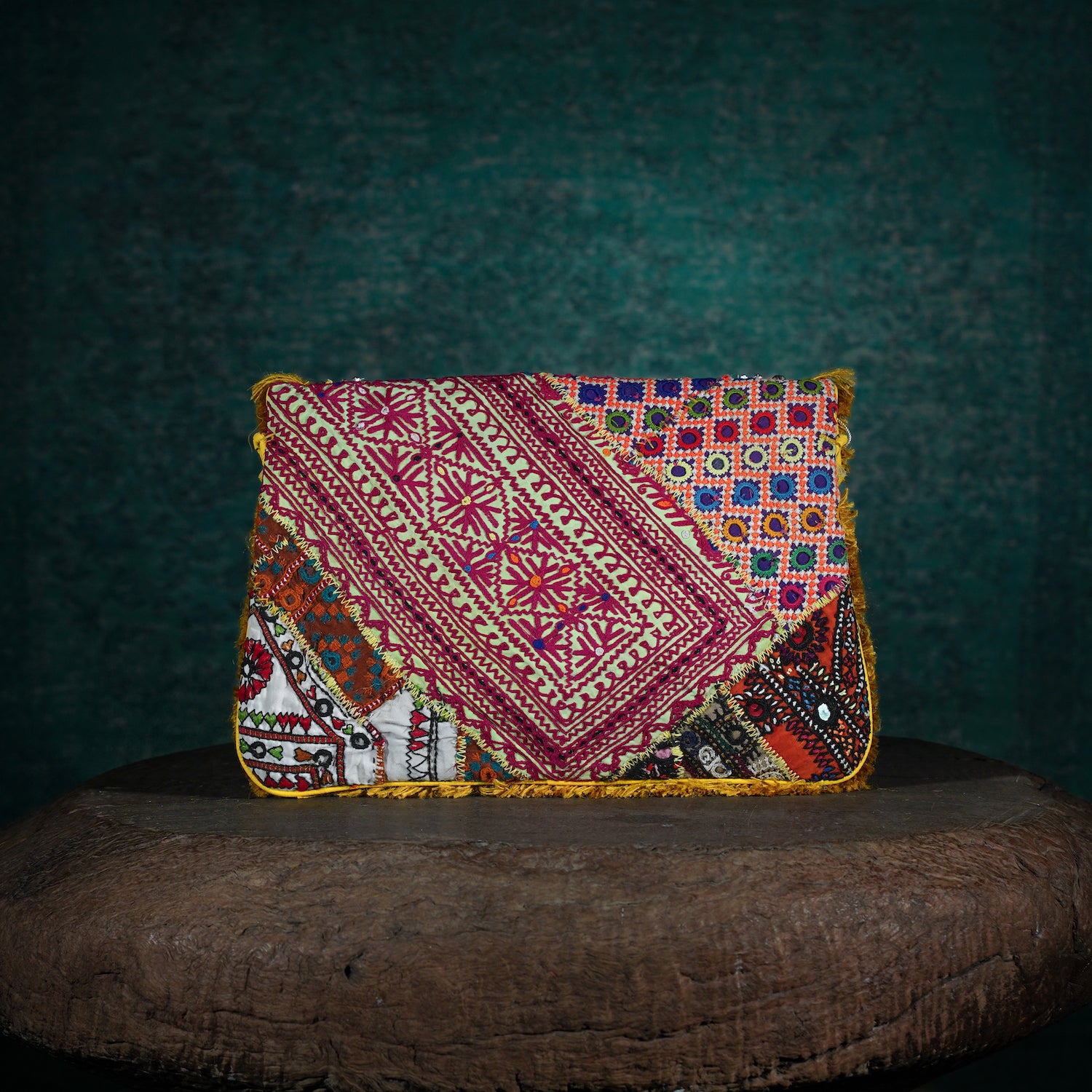Mustard Banjara Clutch 010