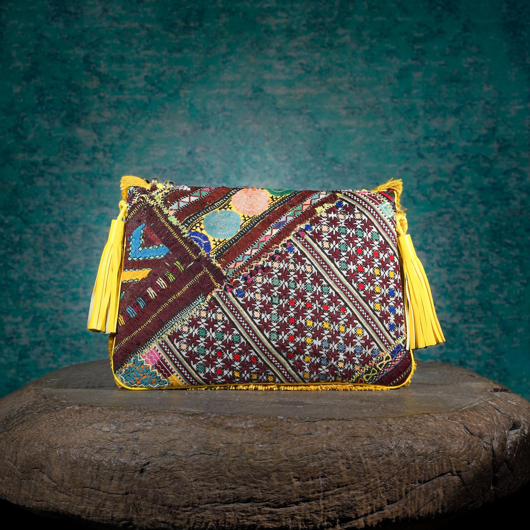 Mustard Banjara Clutch 014