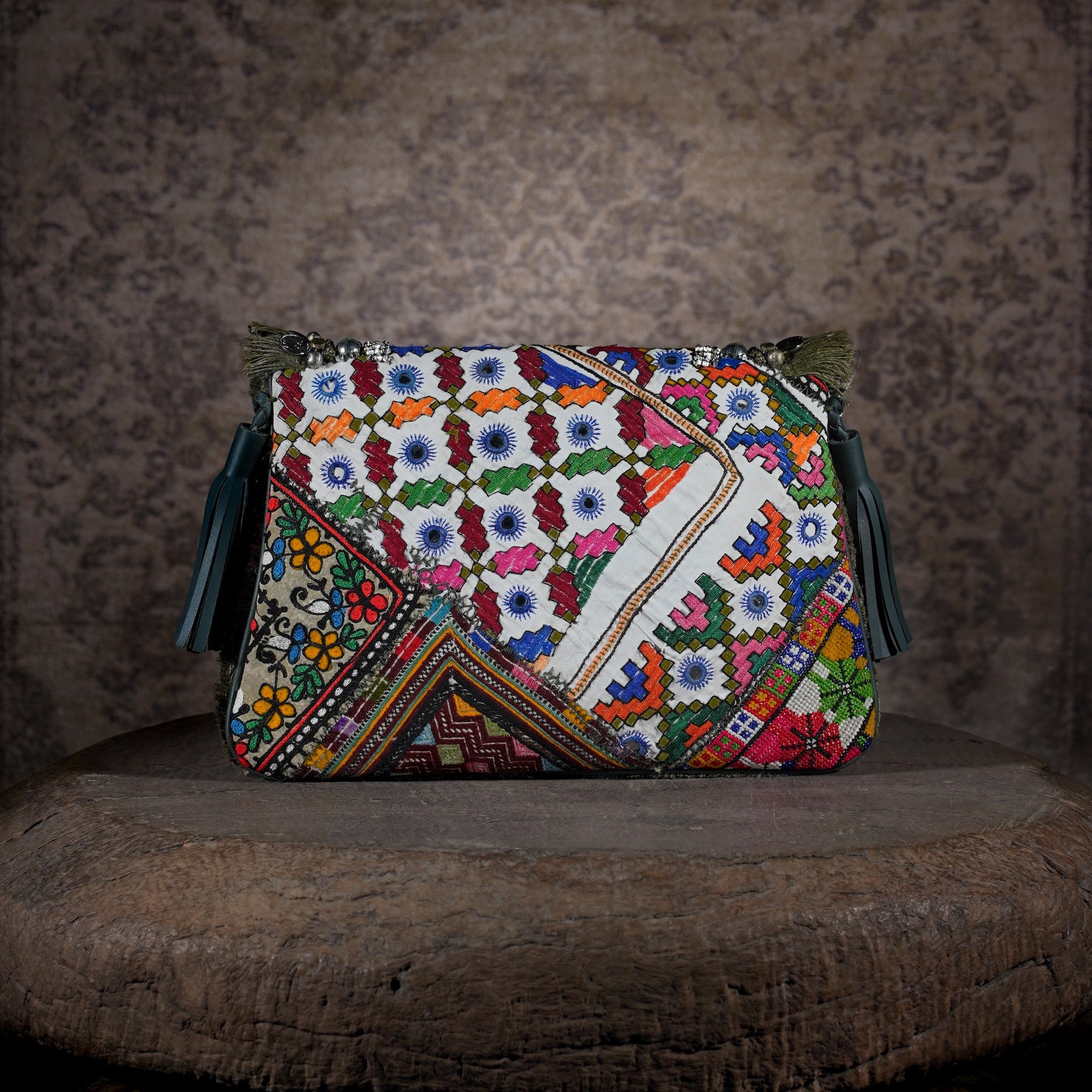 Olive Green Banjara Clutch 005
