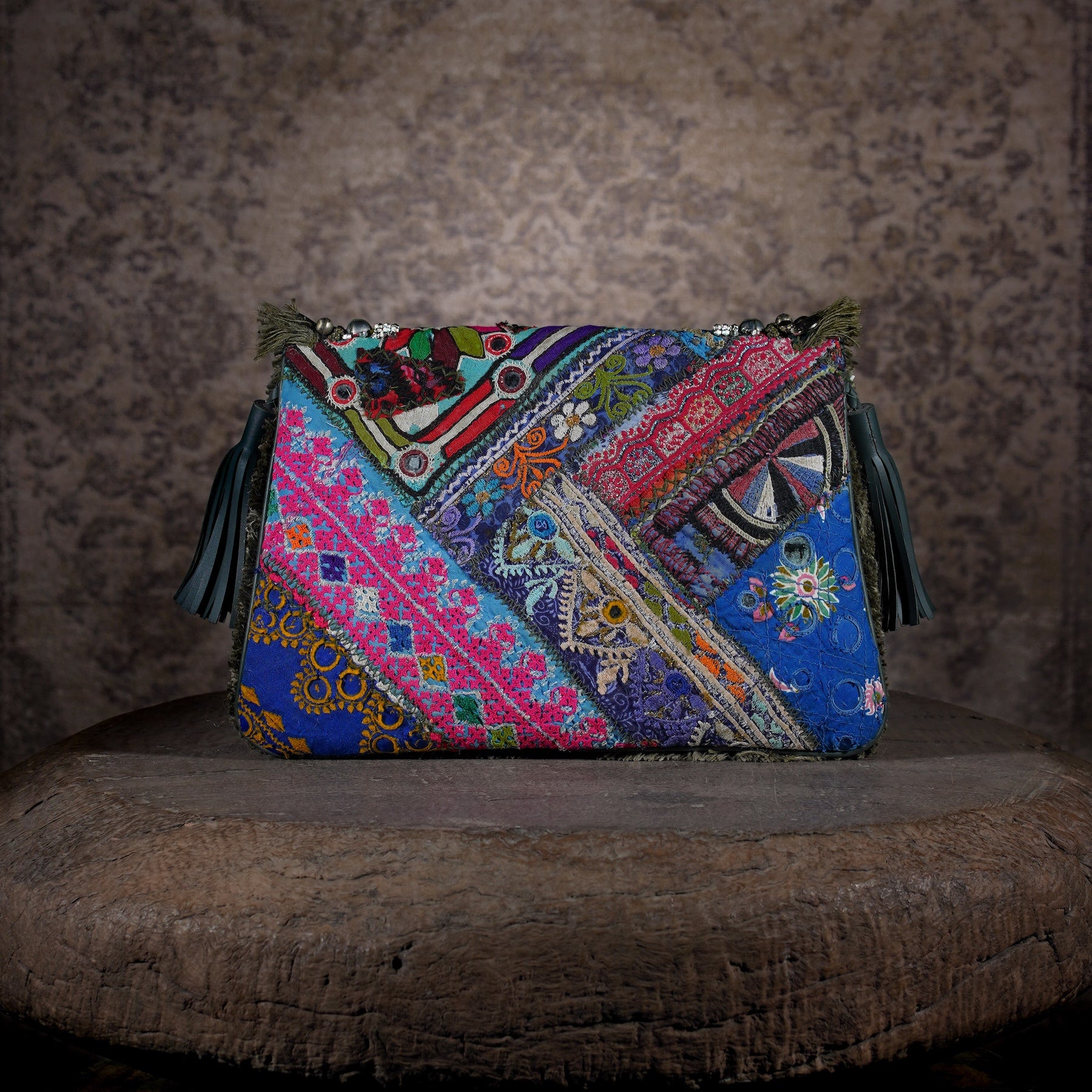 Olive Green Banjara Clutch 009