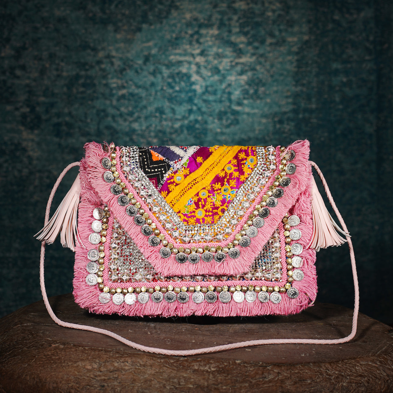 Pink Banjara Clutch 003