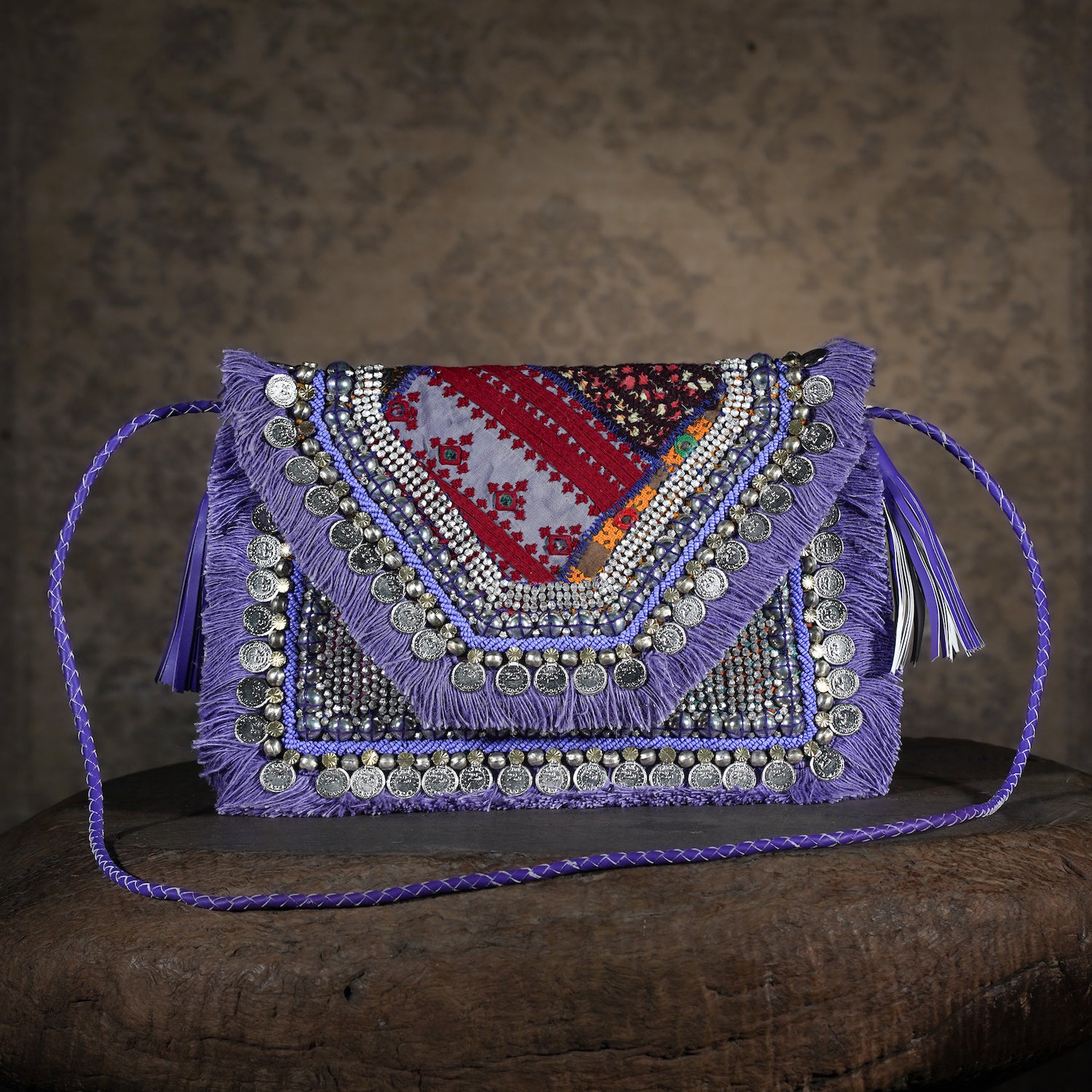 Purple Banjara Clutch 009