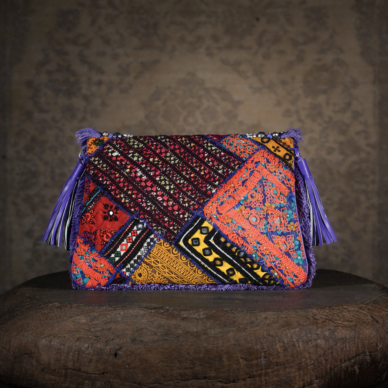 Purple Banjara Clutch 009
