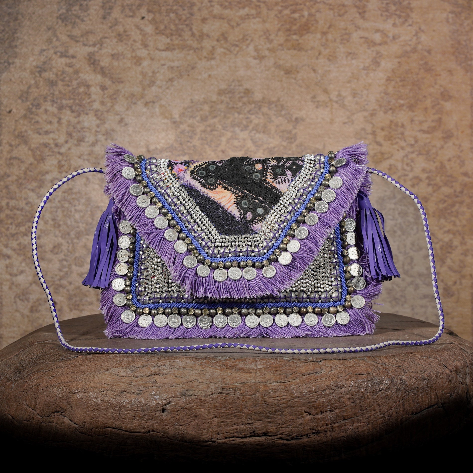 Purple Banjara Clutch 011