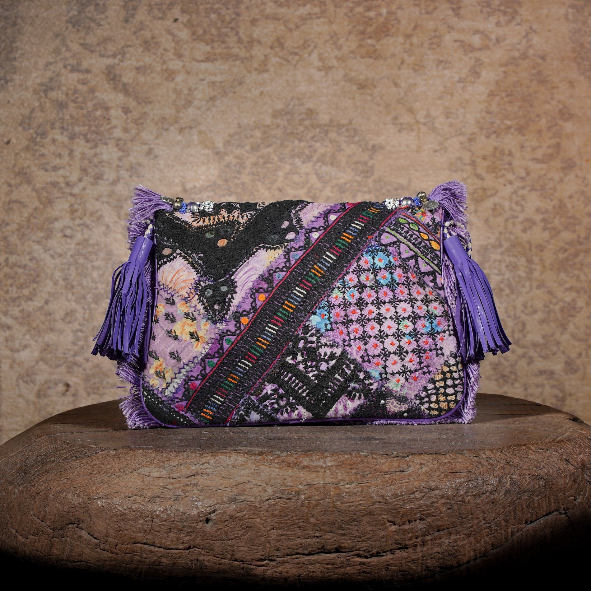 Purple Banjara Clutch 011