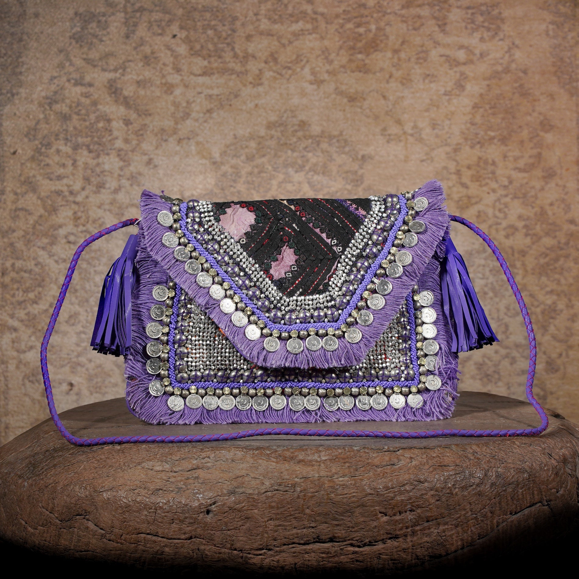 Purple Banjara Clutch 013