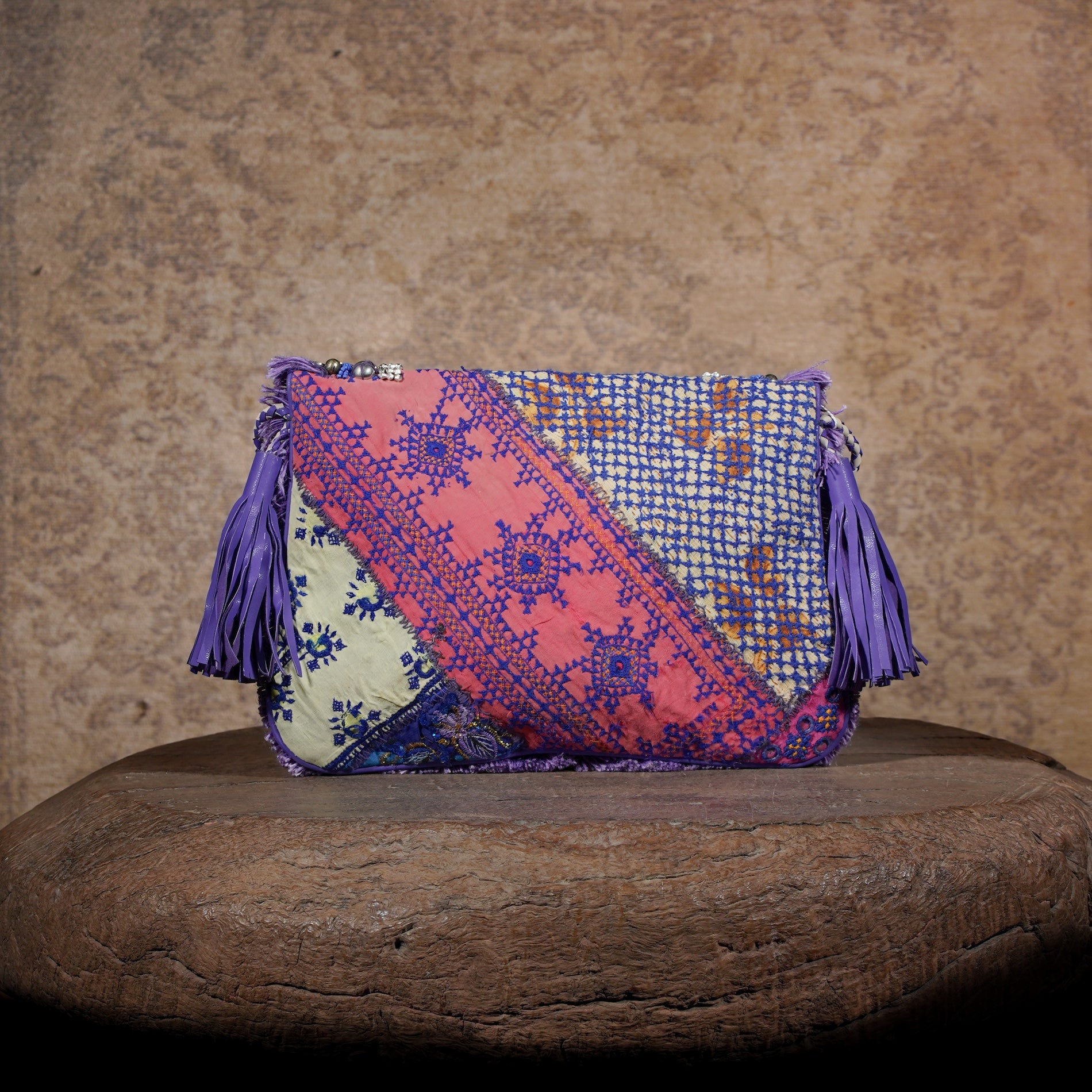 Purple Banjara Clutch 015