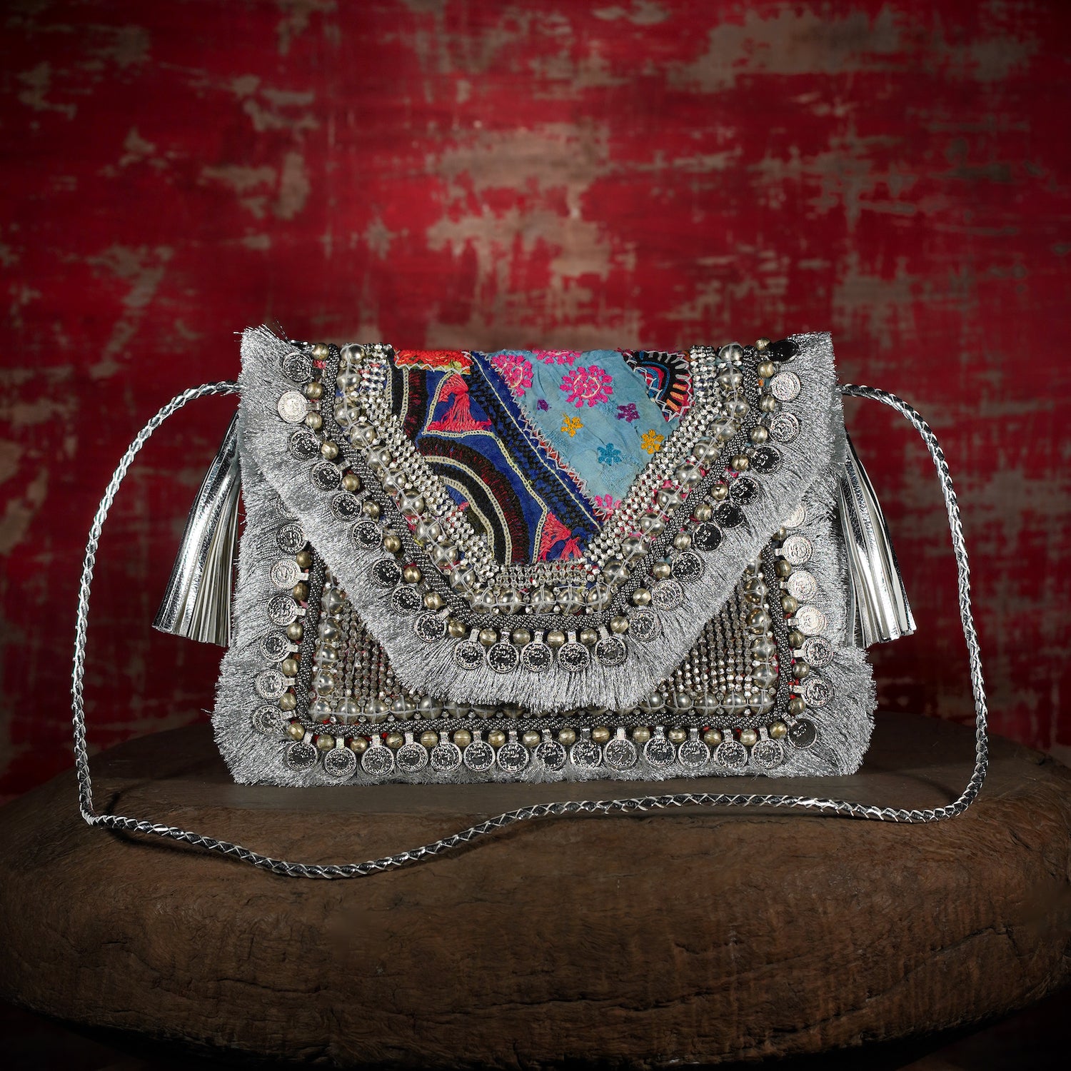 Silver Banjara Clutch 006