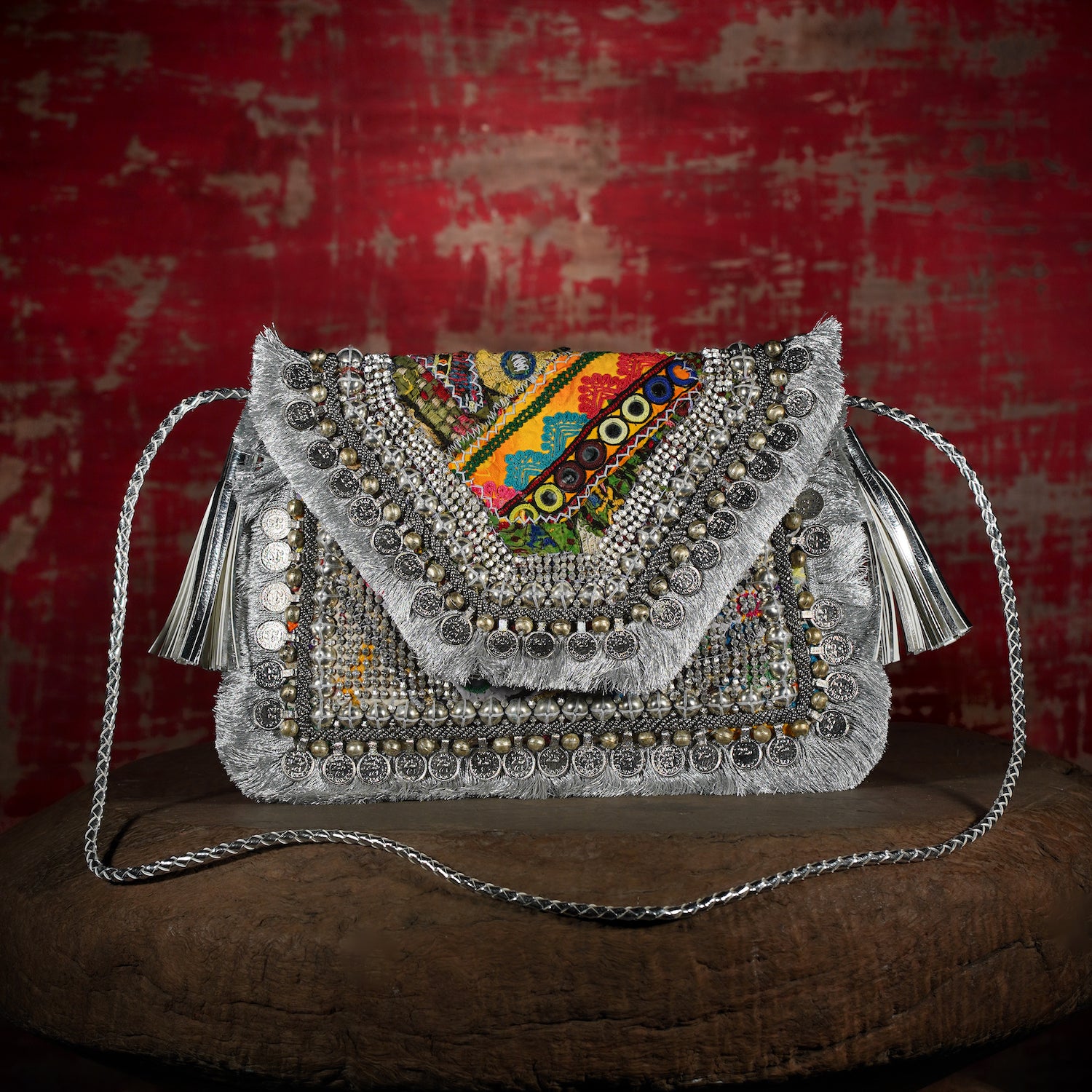 Silver Banjara Clutch 007