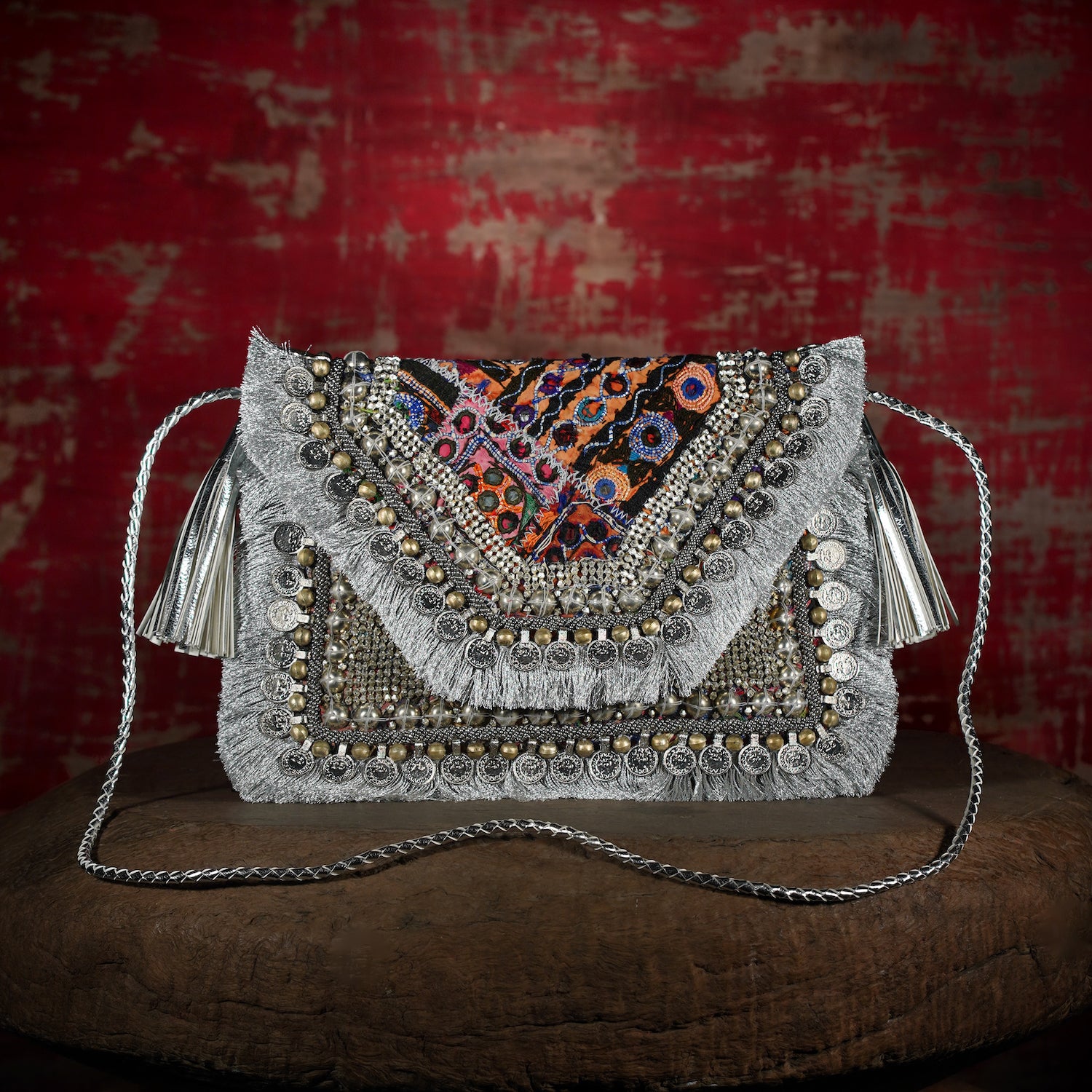 Silver Banjara Clutch 008