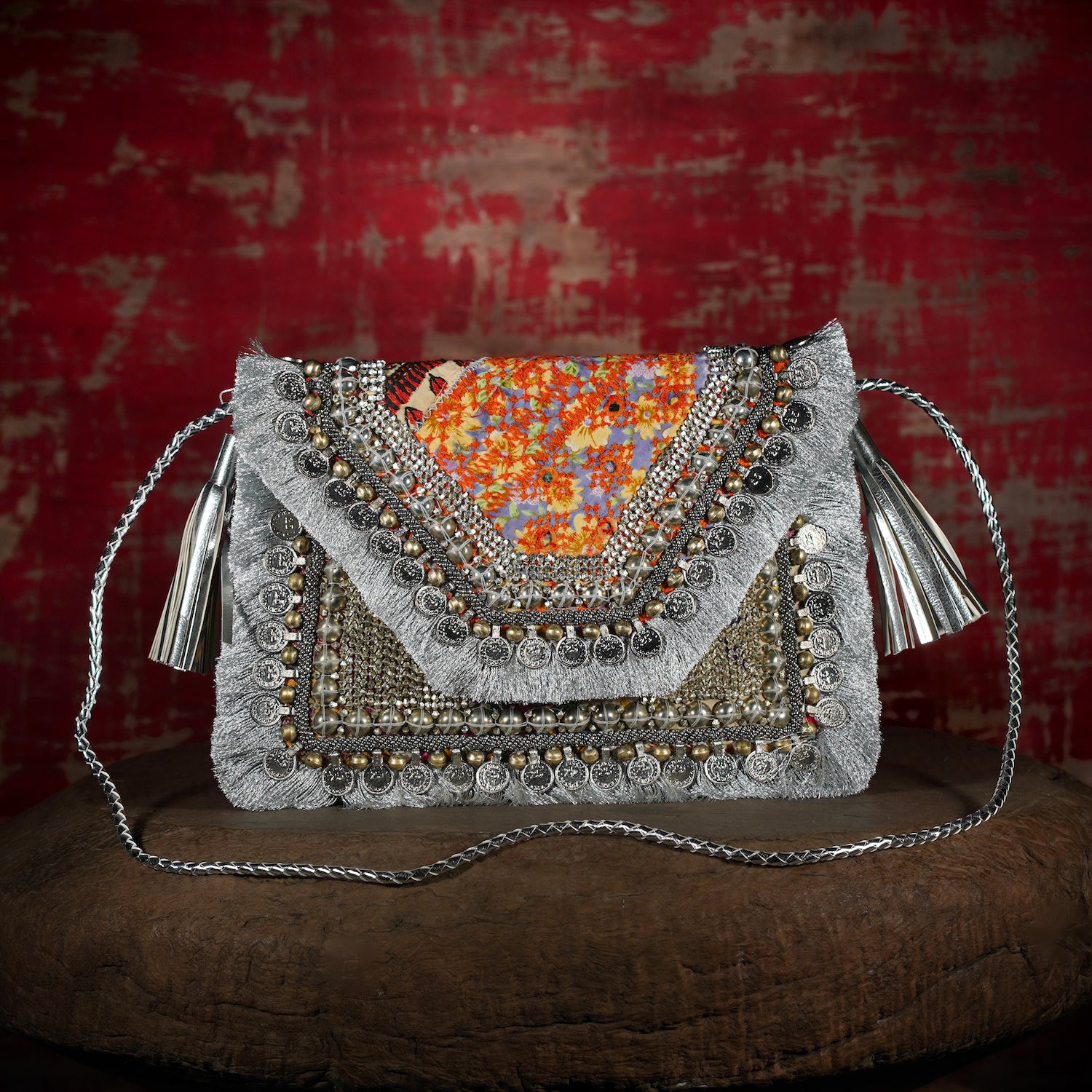 Silver Banjara Clutch 010