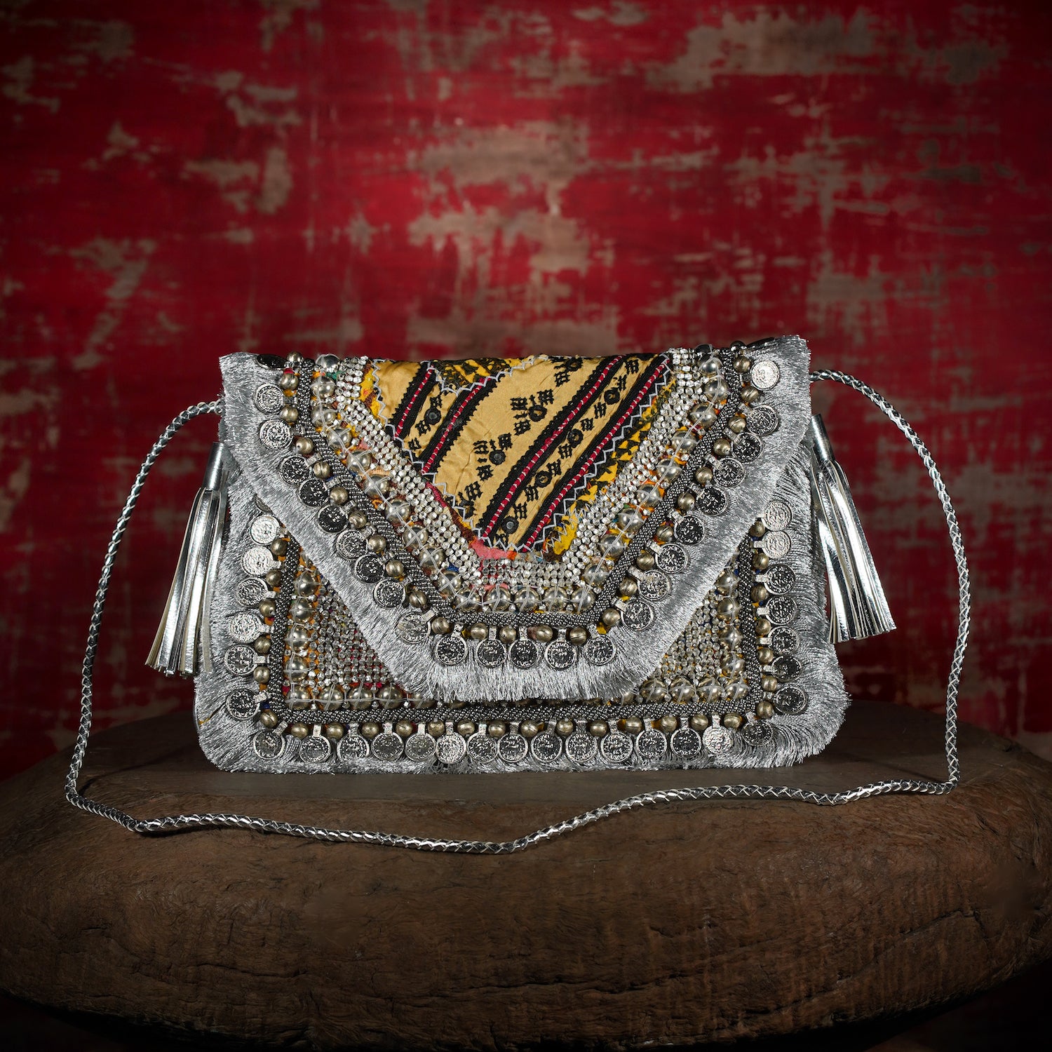 Silver Banjara Clutch 012