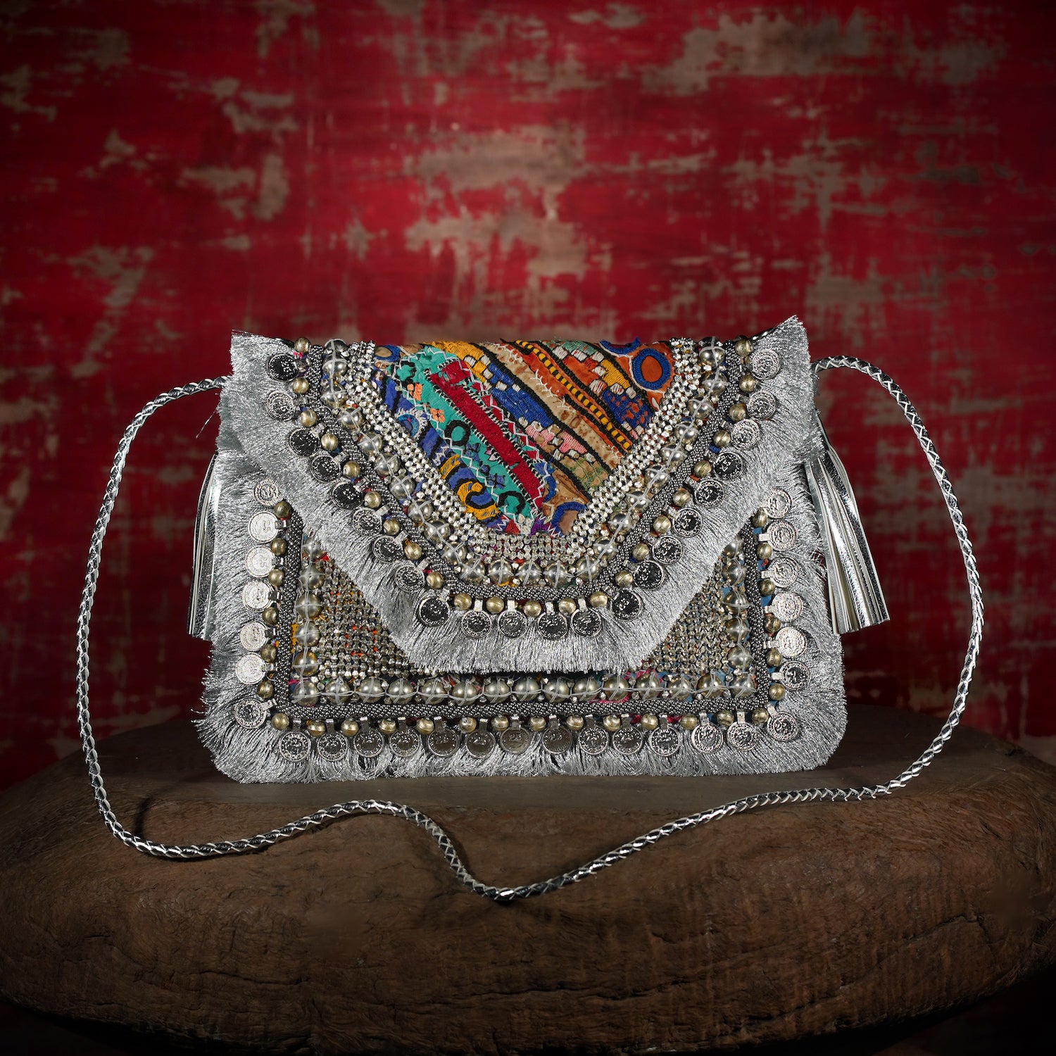 Silver Banjara Clutch 013