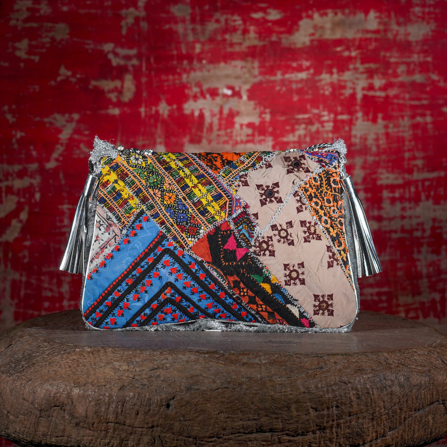 Silver Banjara Clutch 022