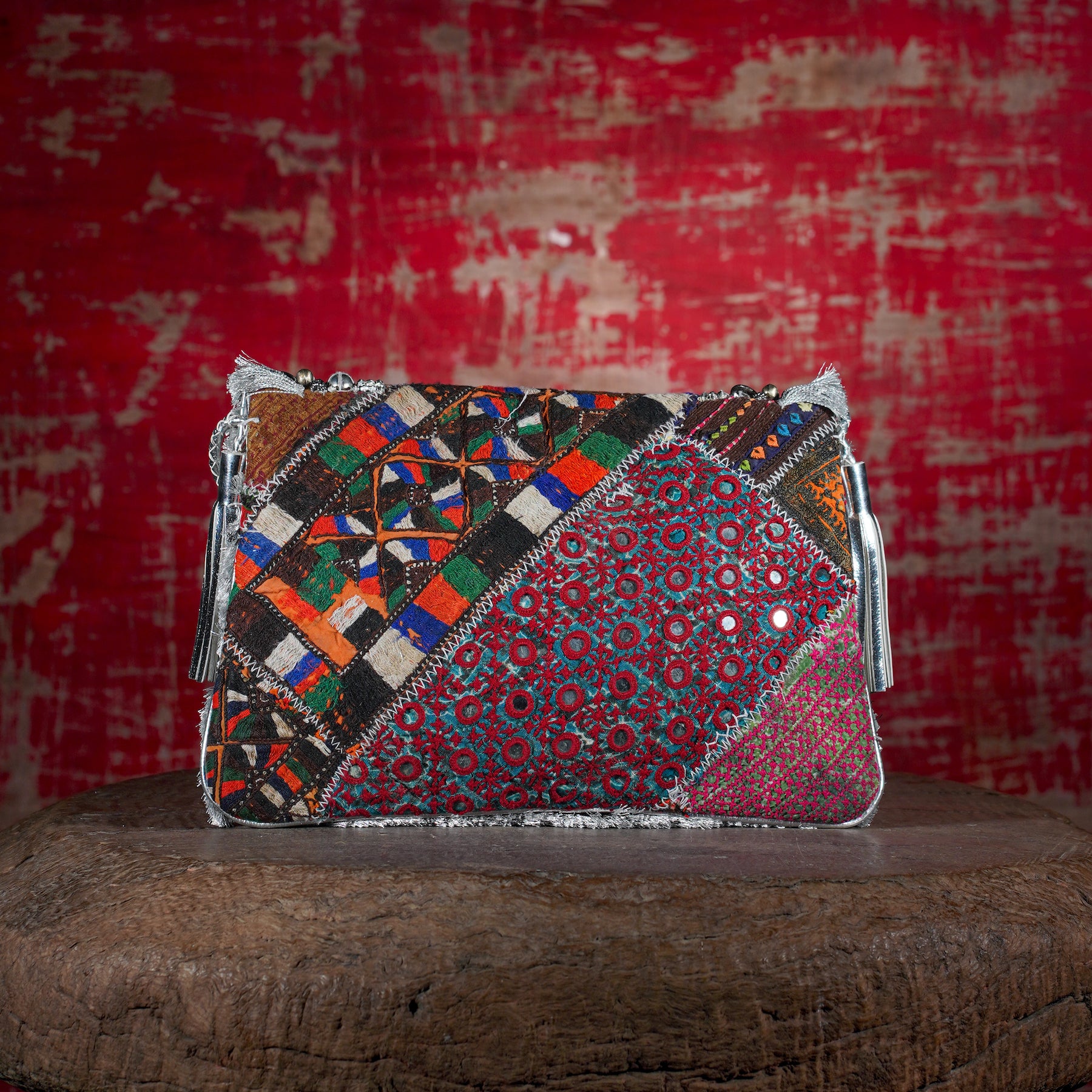 Silver Banjara Clutch 025