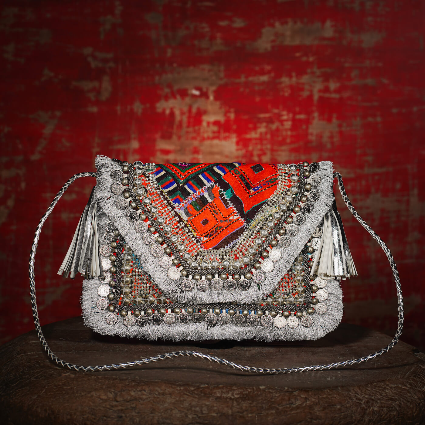 Silver Banjara Clutch 003