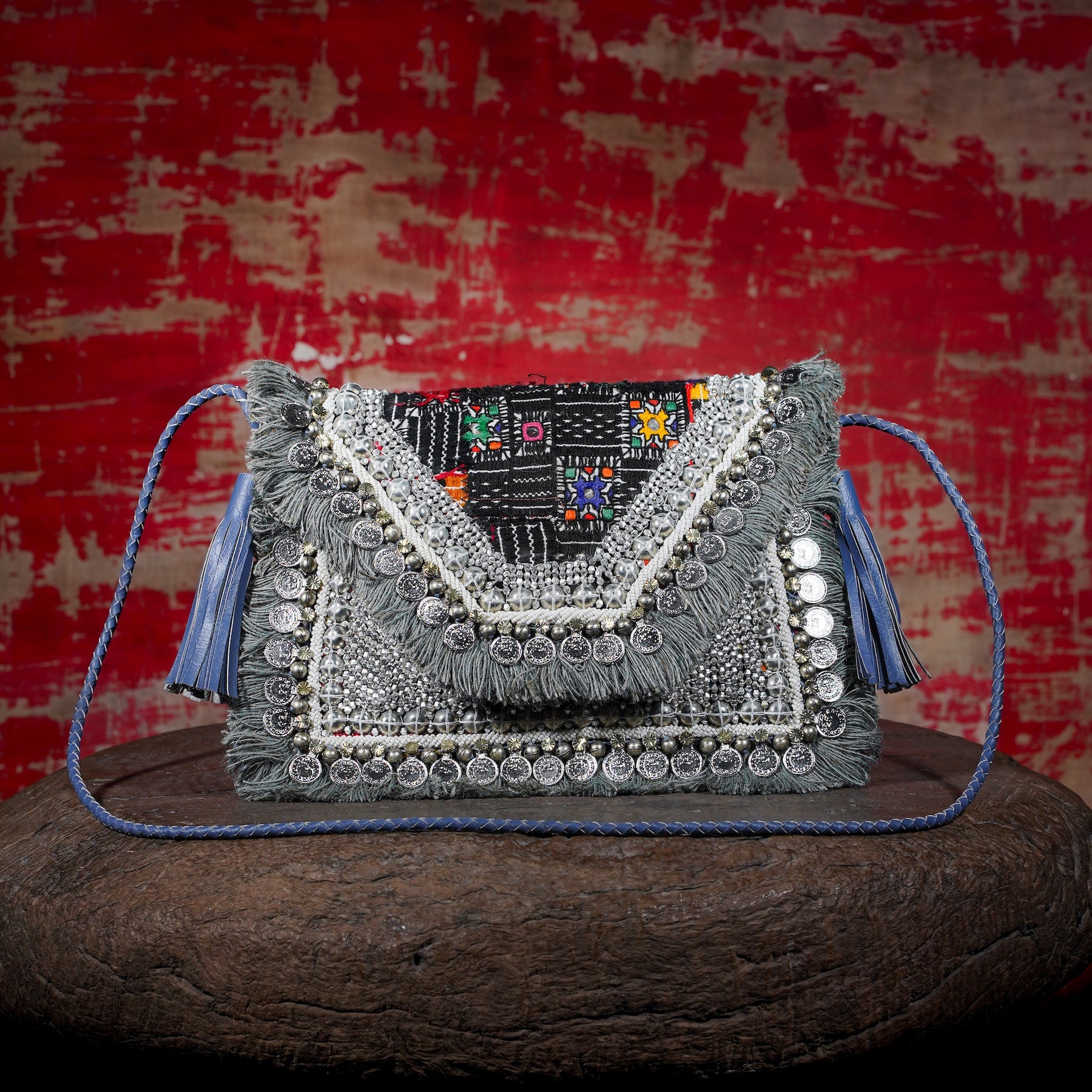 Sky Blue Banjara Clutch 007