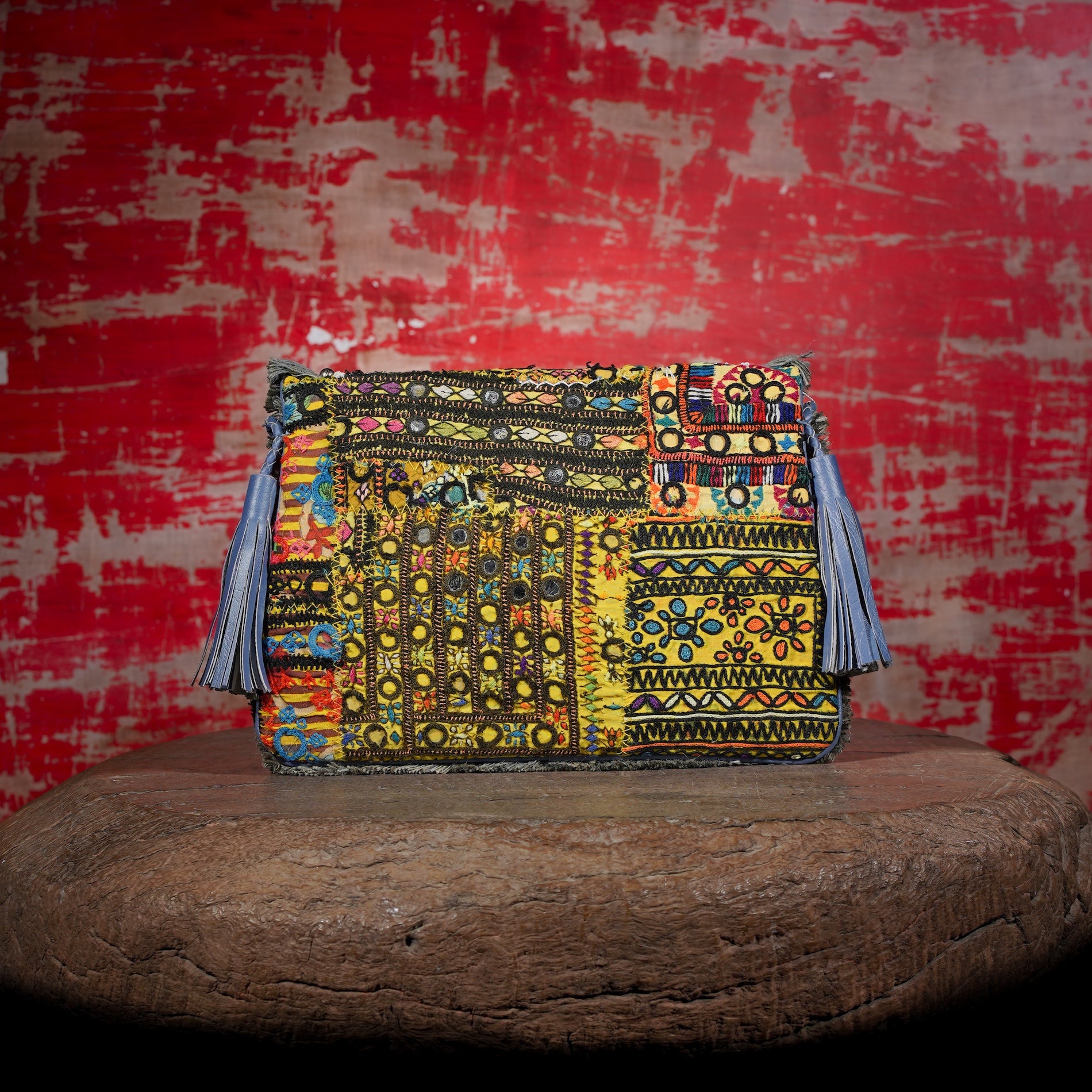 Sky Blue Banjara Clutch 015