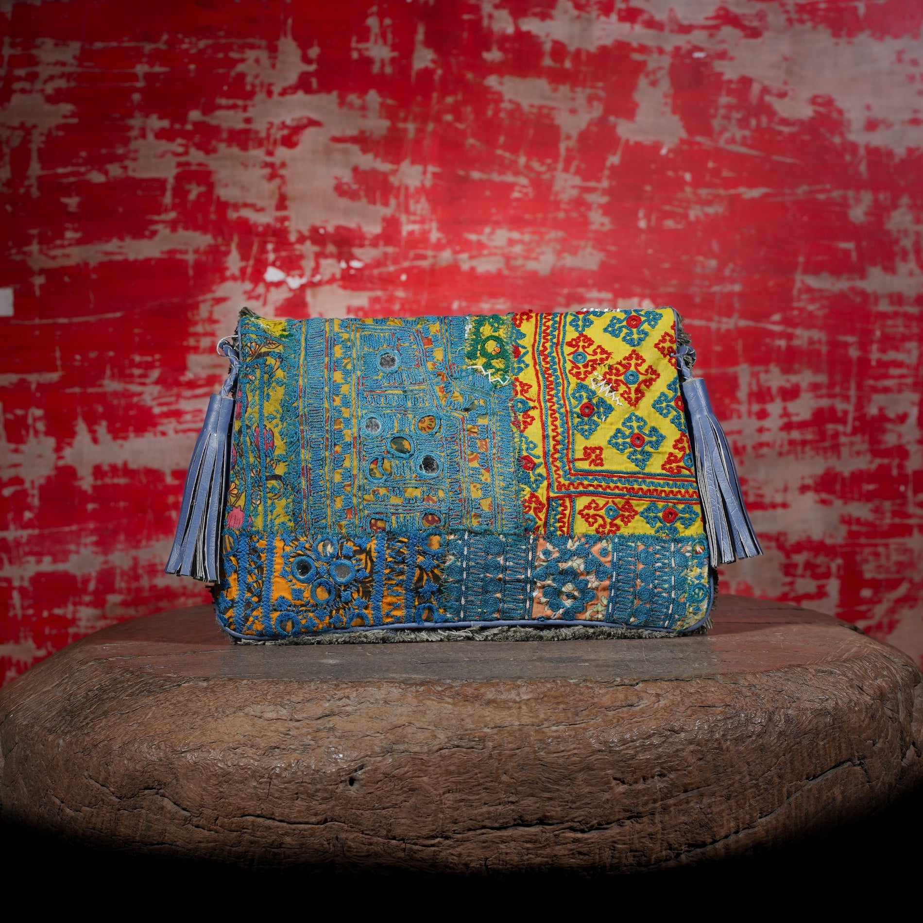 Sky Blue Banjara Clutch 016
