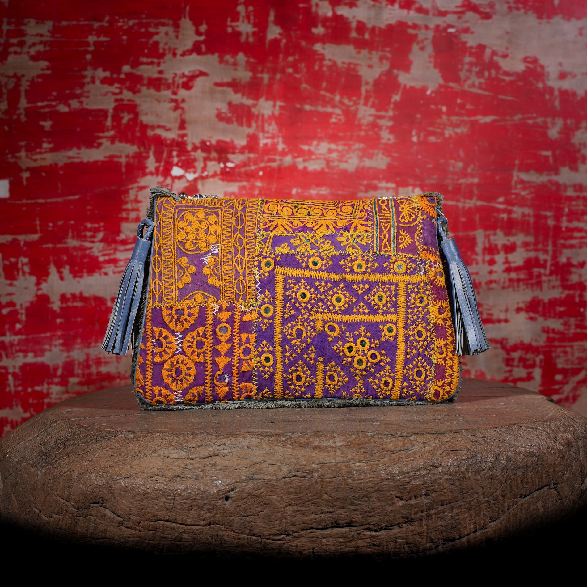 Sky Blue Banjara Clutch 017