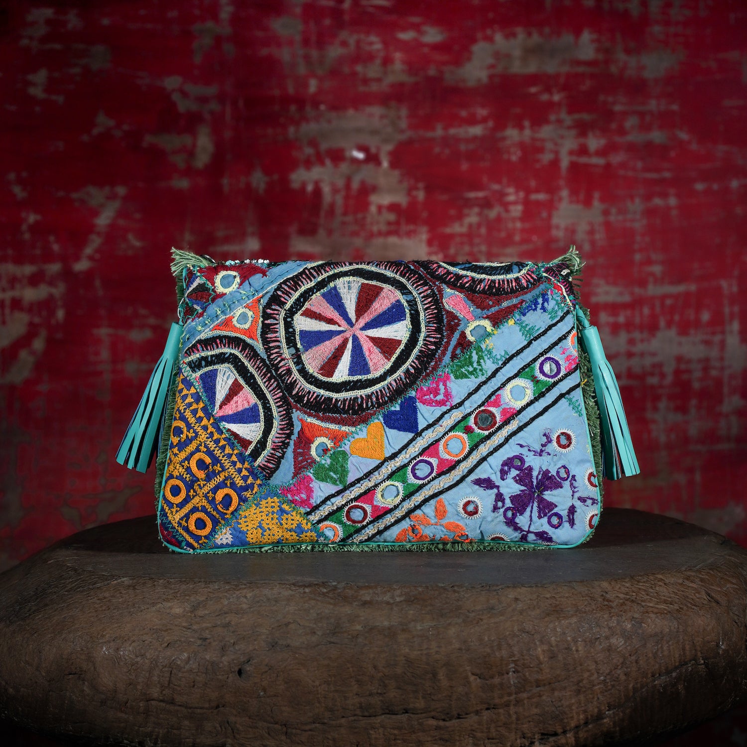 Turquoise Banjara Clutch 015