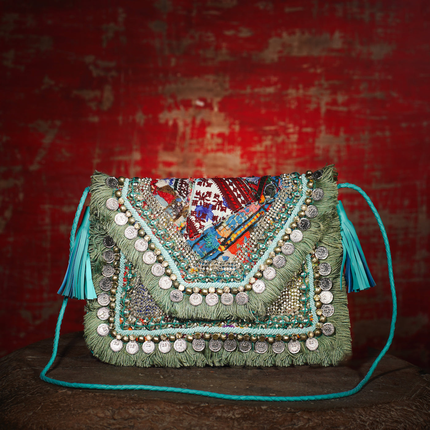 Turquoise Banjara Clutch 005